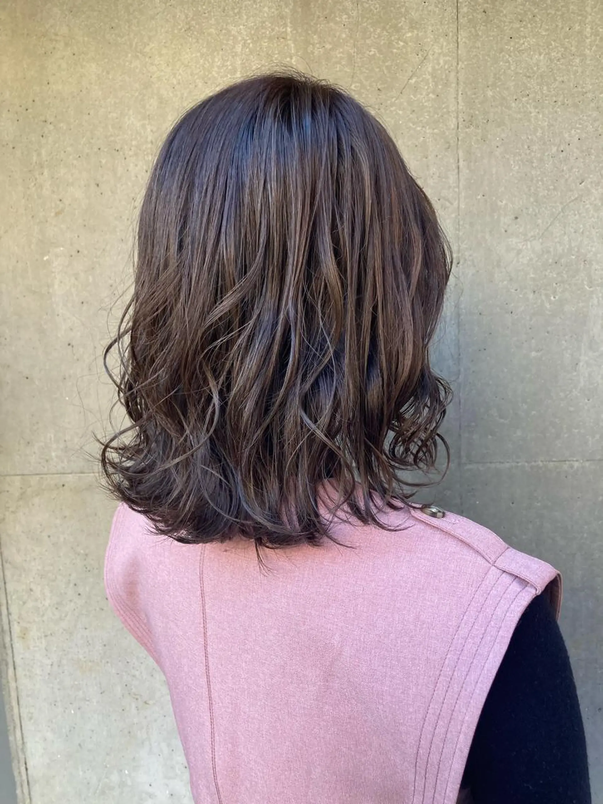 ミディアム カラー パーマ Yamamoto 半個室美容室zinaのヘアスタイル