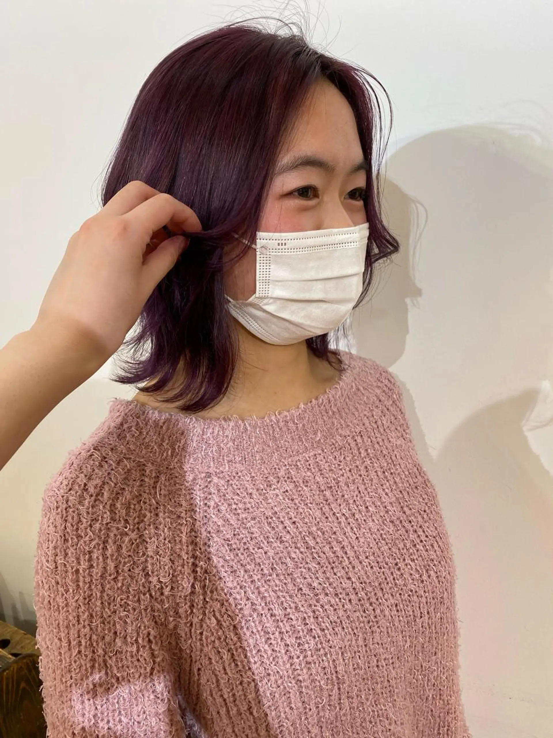 ミディアム ヘアカラー 谷川あかり /ナチュラルパーマのヘアスタイル