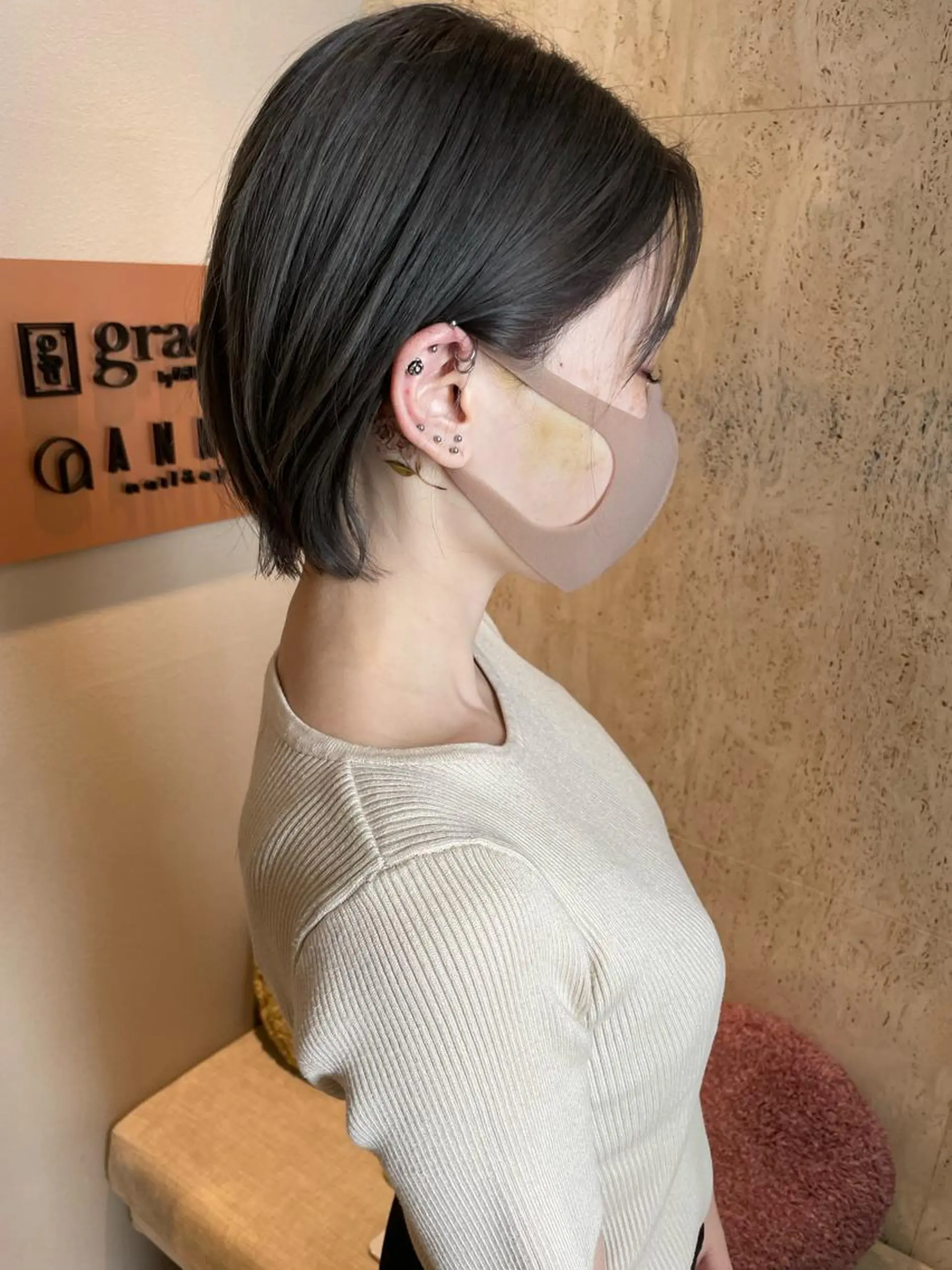 ショート カラー ブリーチ 透明感カラー メンズ特化⚜️ 藤原あずさのヘアスタイル