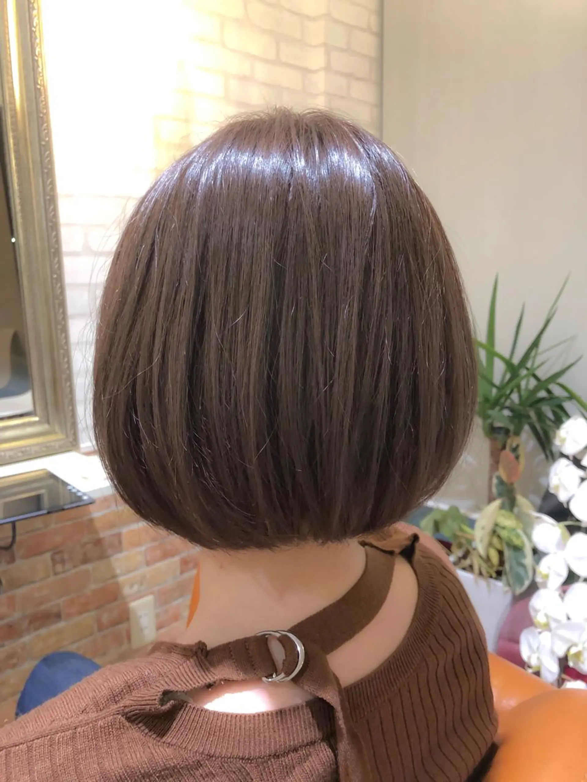 ショート カラー ヘアアレンジ ベージュカラー ヌーディベージュ ヘアカラー 濱田 ヒデキのヘアスタイル