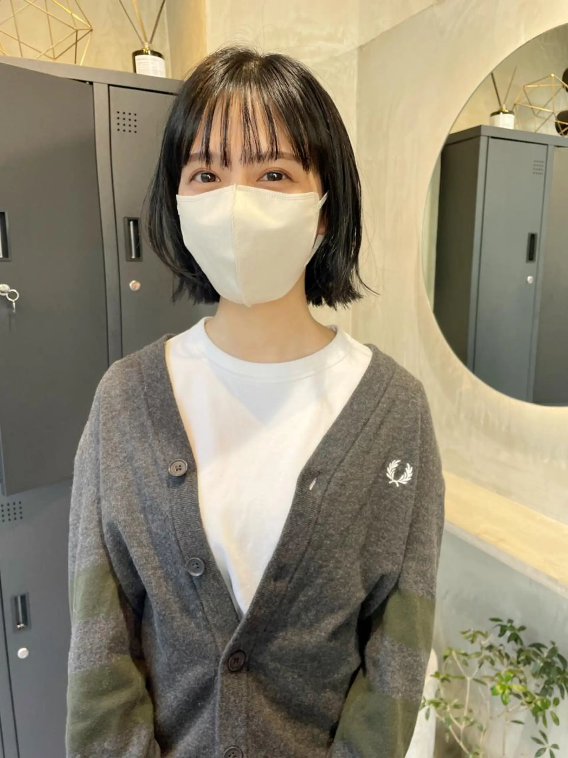 ミディアム カラー ボブ カット ヘアカラー ヤマモト マイのヘアスタイル