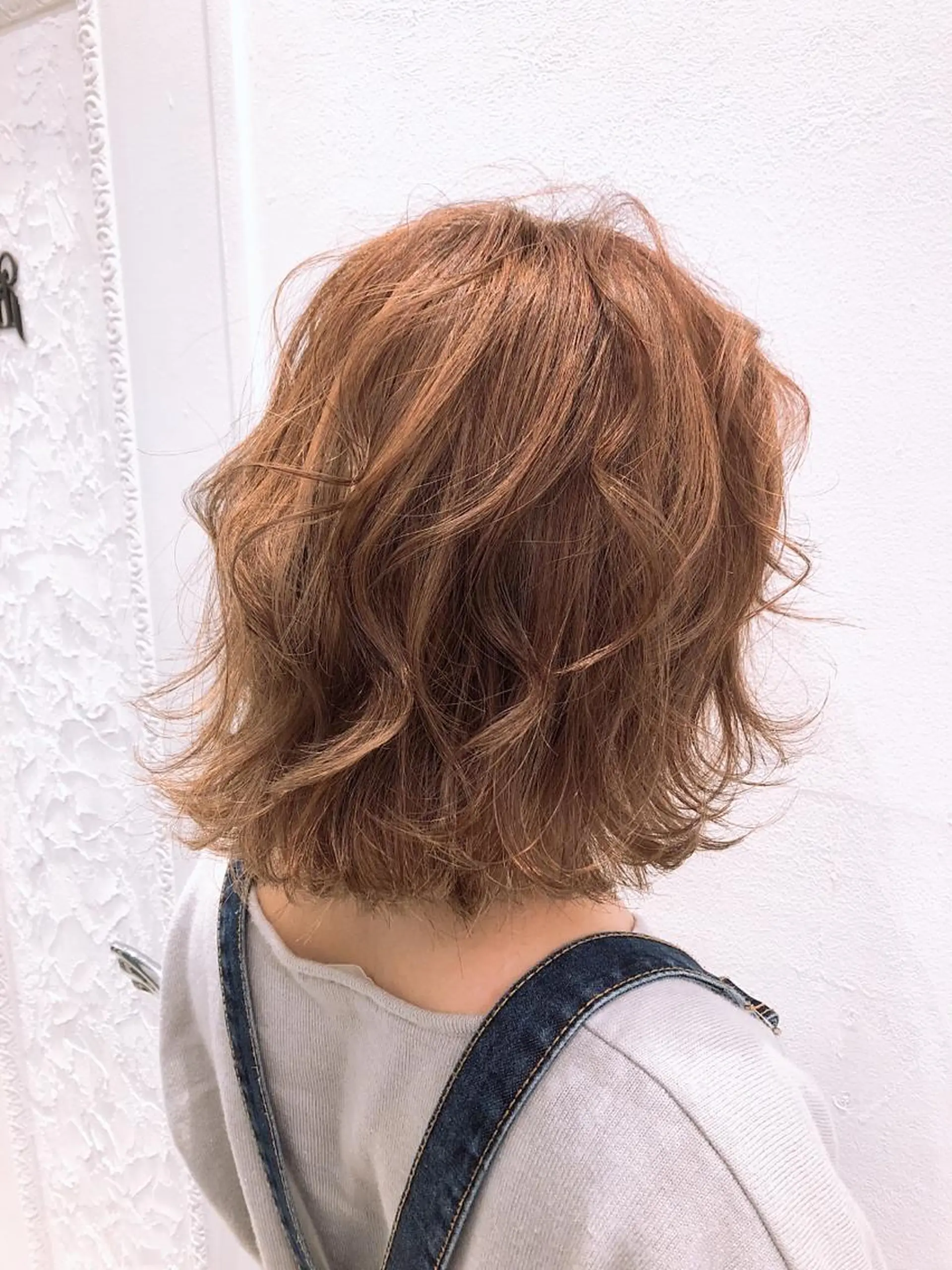 セミロング カラー ヘアアレンジ オレンジ ピンクカラー 伊藤 しずくのその他イメージ