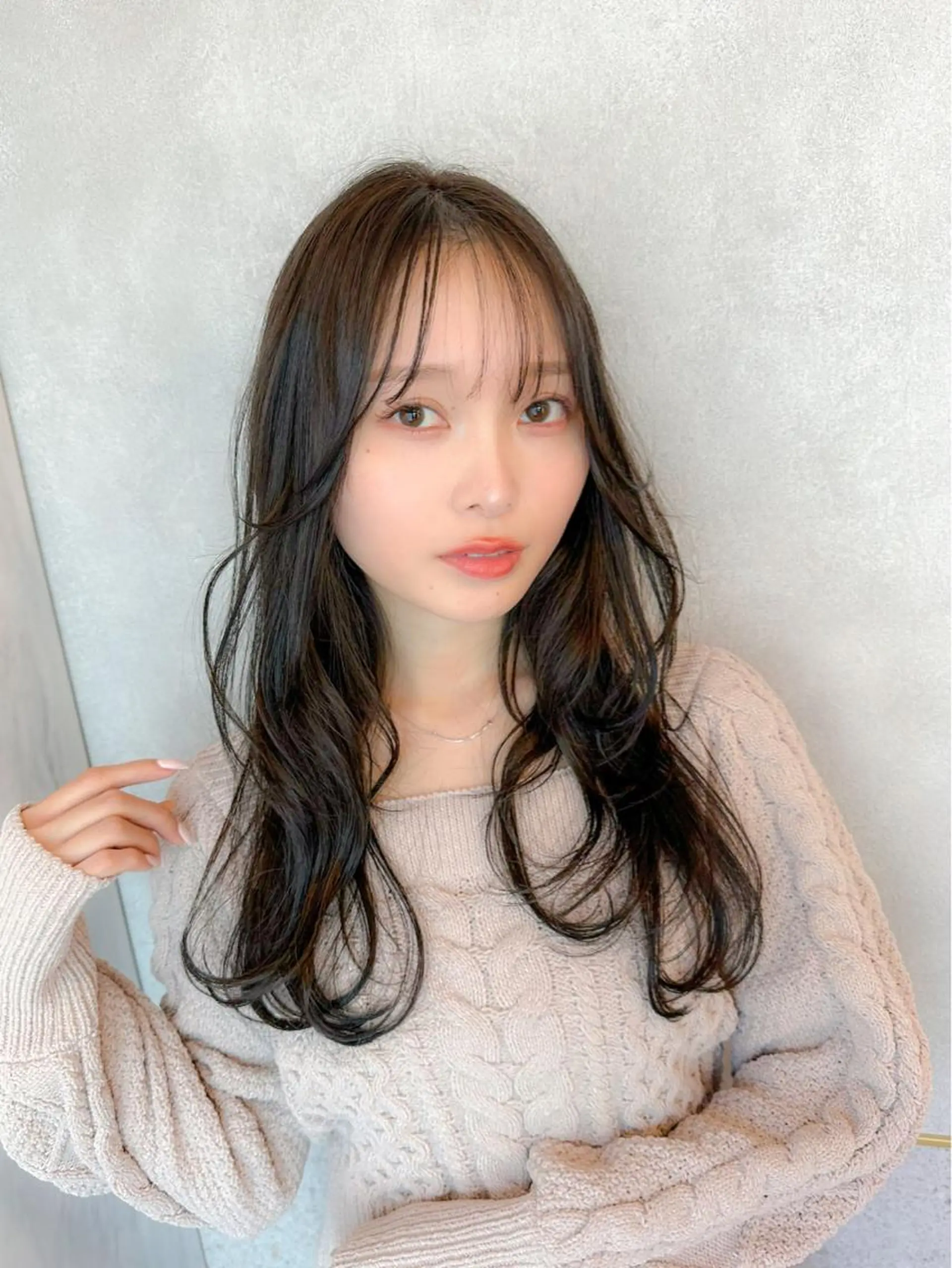 セミロング カラー シールエクステ セミロングパーマ ブリーチ ケアブリーチ ダブルカラー 新宿/韓国風レイヤー 髪質改善/渋谷直樹のヘアスタイル