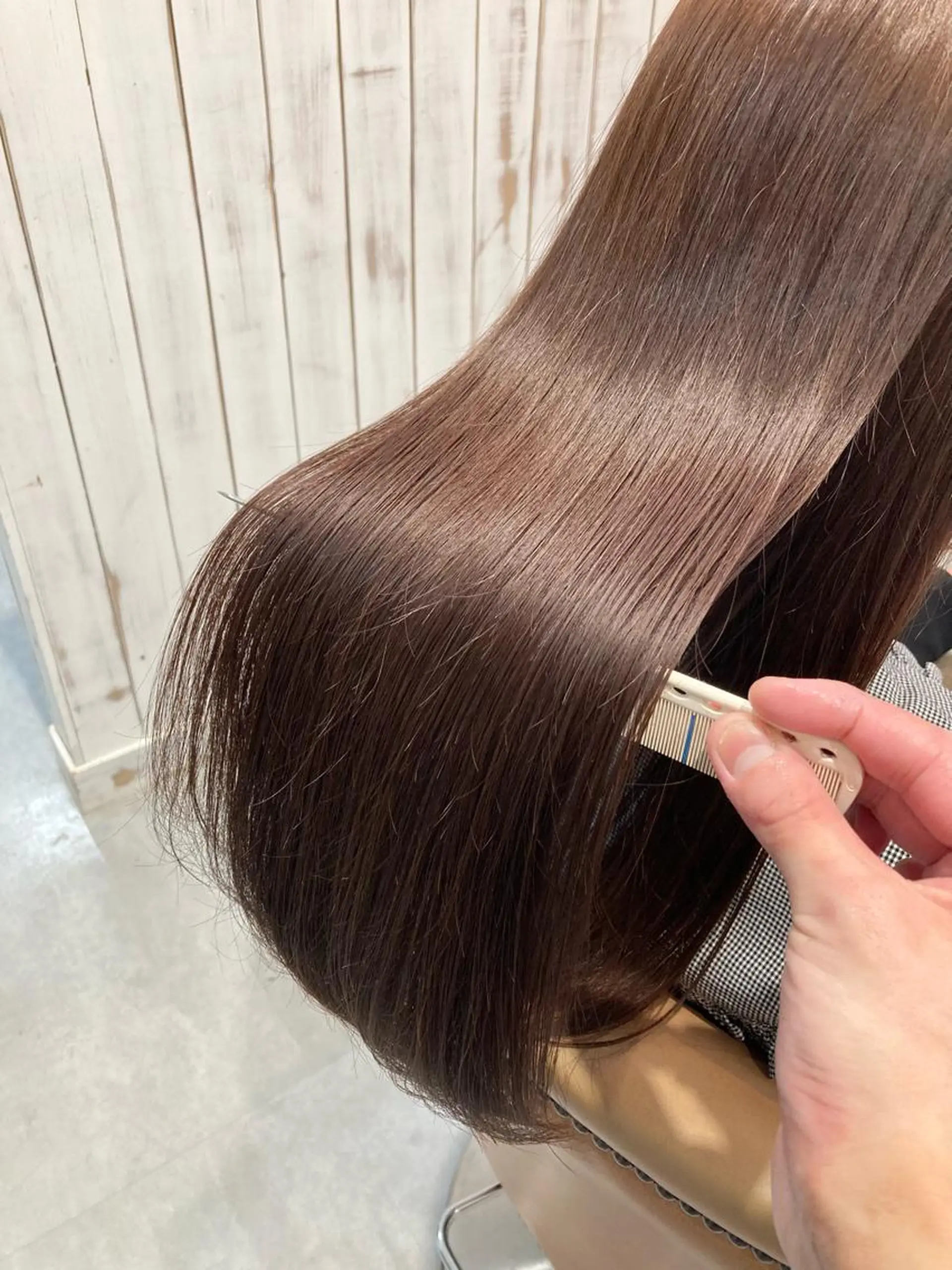 ロング カット 縮毛矯正 【ailes】品川 隆博のヘアスタイル