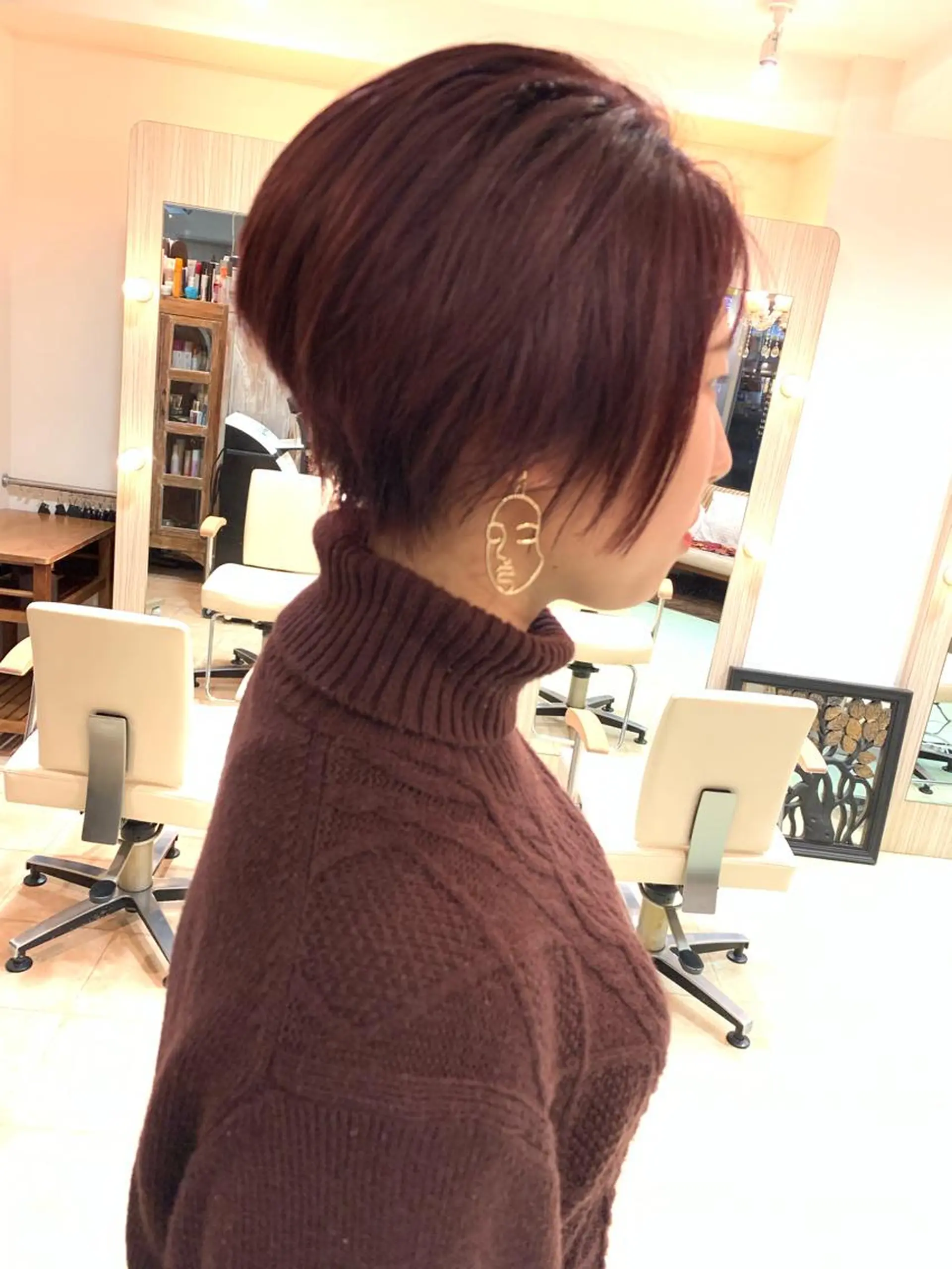 ショート カラー ピンクカラー ショートヘア トリートメント nishimura makotoのヘアスタイル