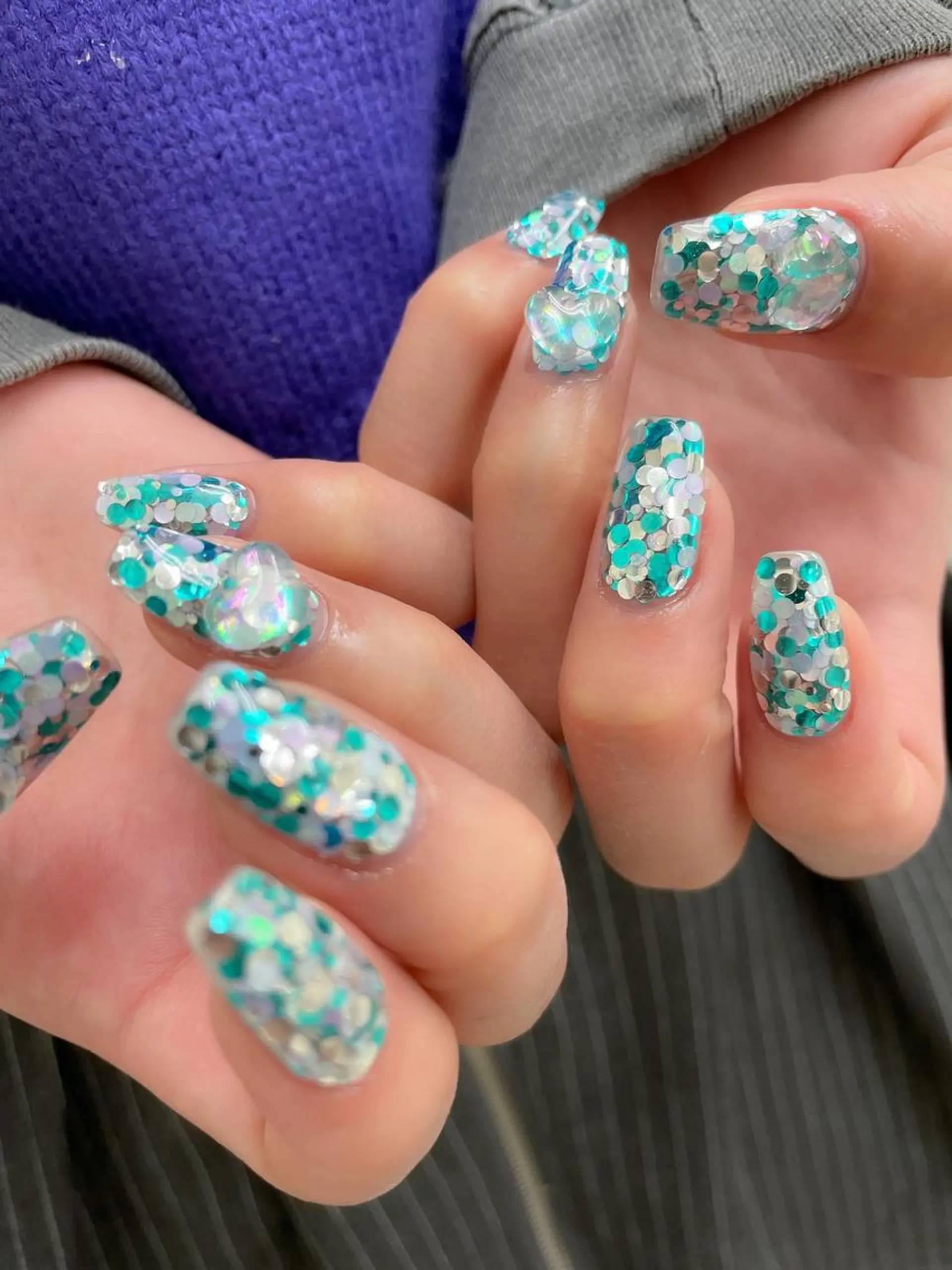 ネイル クリアネイル ハート ハンドネイル Hisaka Mikiのネイルデザイン