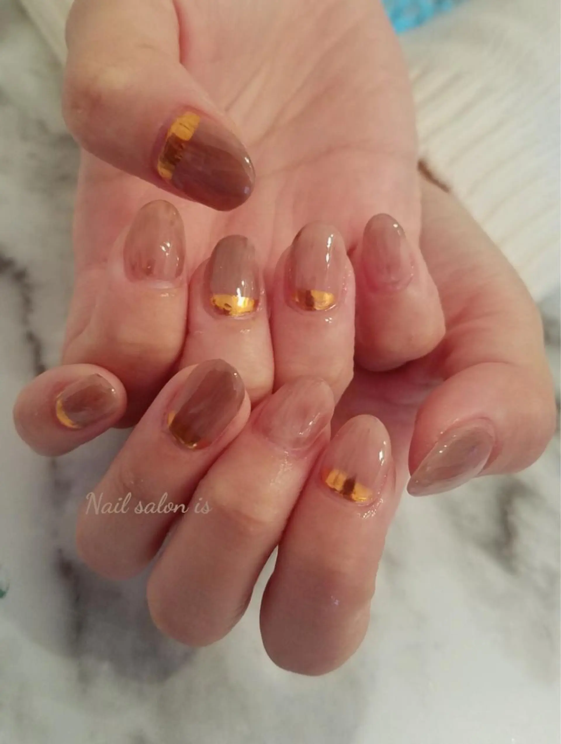 ショート ハンドネイル 店長 佐藤のネイルデザイン