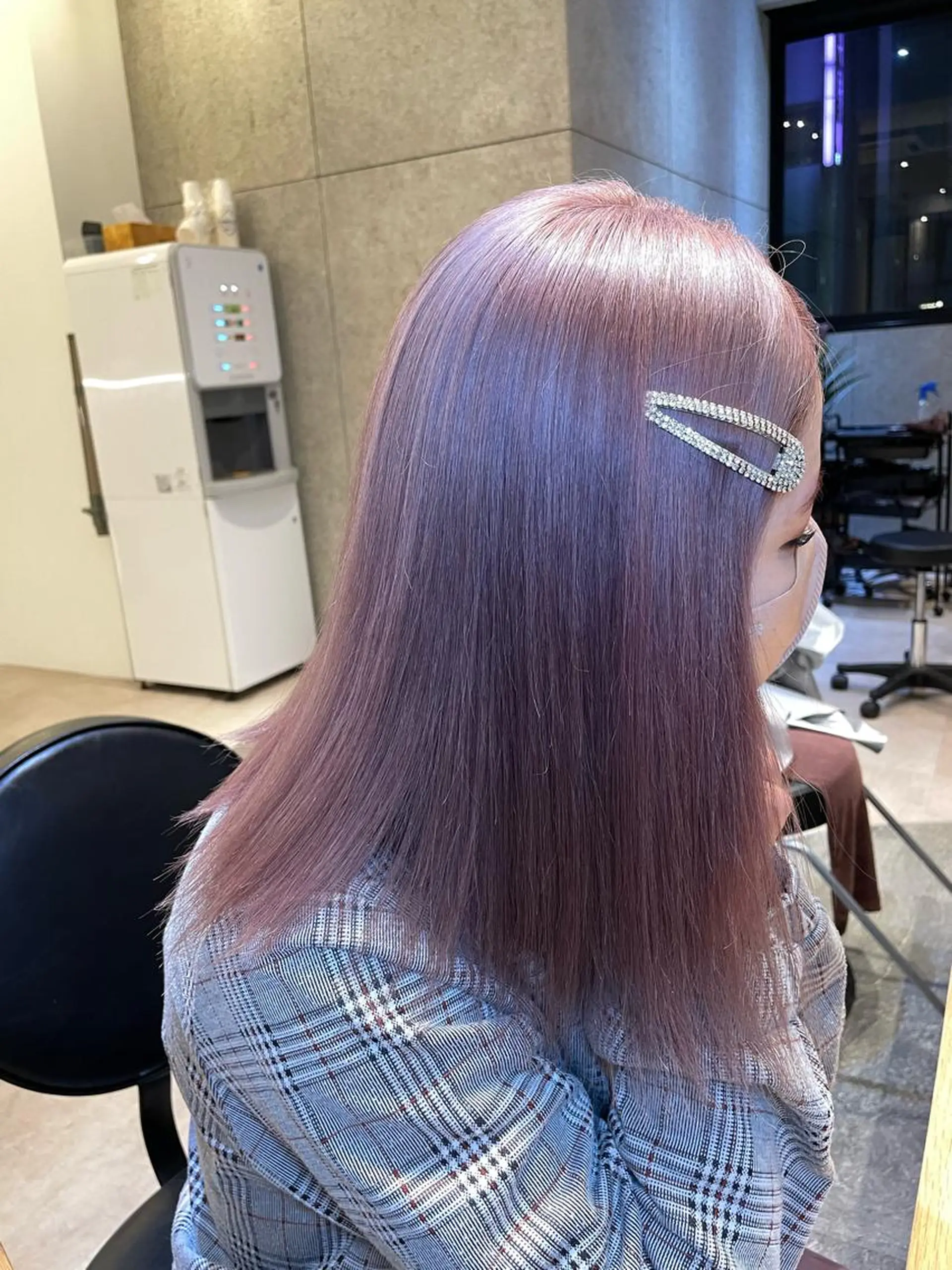 セミロング カラー カット ヘアカラー 💘韓国レイヤー上 品カラーruru💘のヘアスタイル