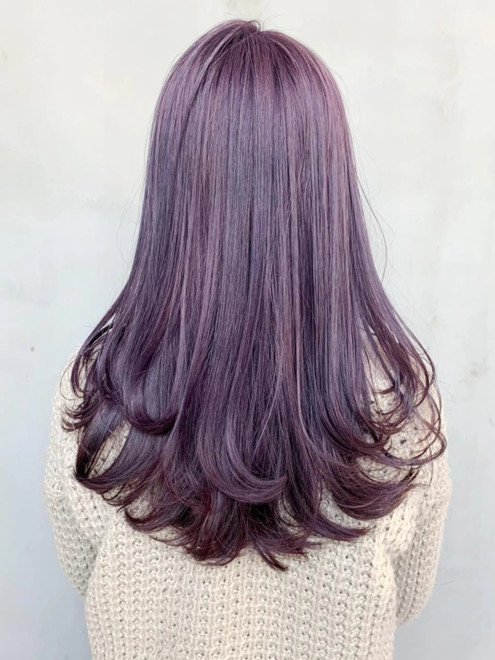 セミロング カラー パーマ ヘアアレンジ ラベンダーカラー ITbyALBUM 藤沢店のヘアスタイル