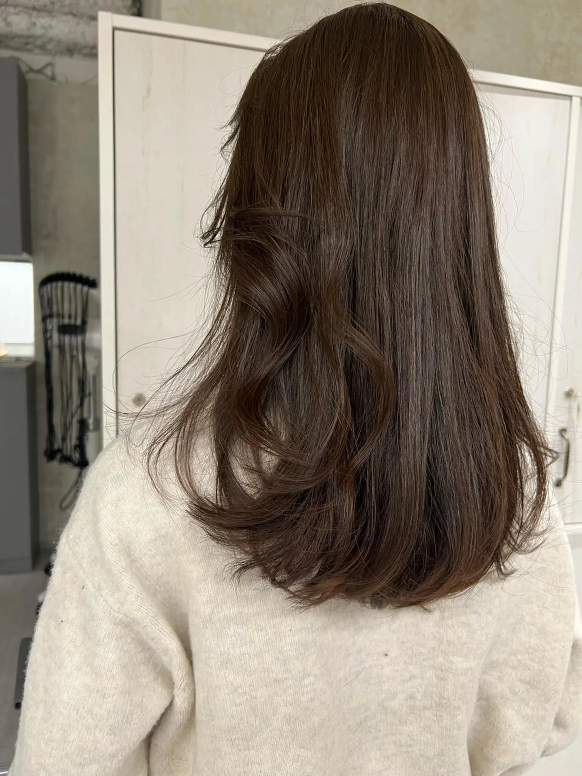 セミロング カラー ルーチェヘアー 北摂エリアNo.1のヘアスタイル