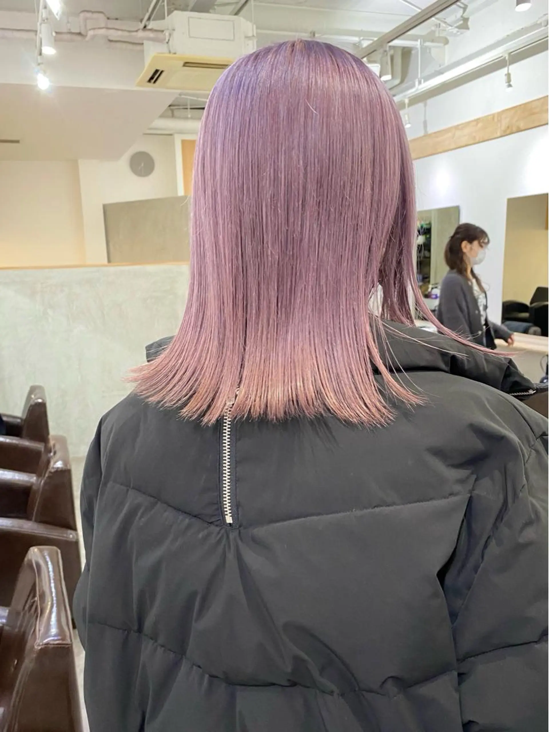 ミディアム カラー ラベンダーカラー ラベンダーピンク ピンクカラー ヘアカラー 森貴裕/ベージュ/ パーマ/オリーブのヘアスタイル