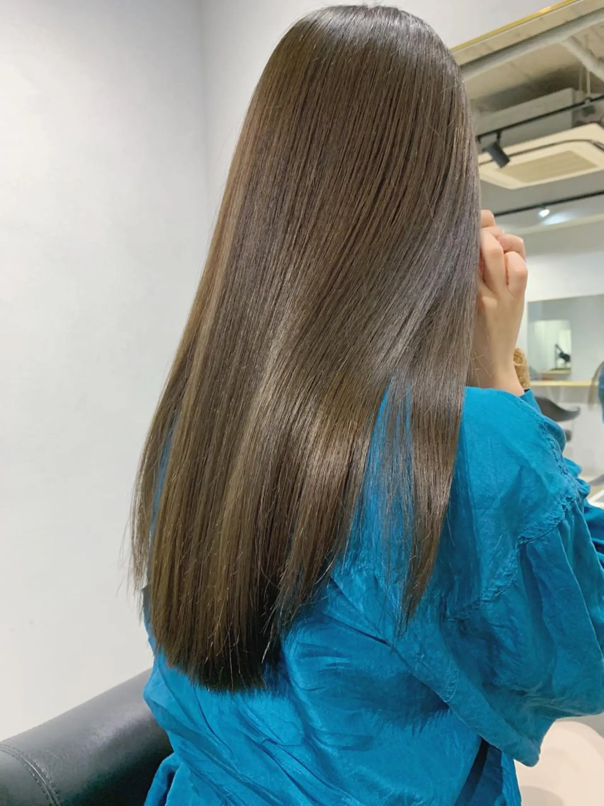 ロング カラー ボブパーマコテ巻き風 パーマNo1深江秀平のヘアスタイル