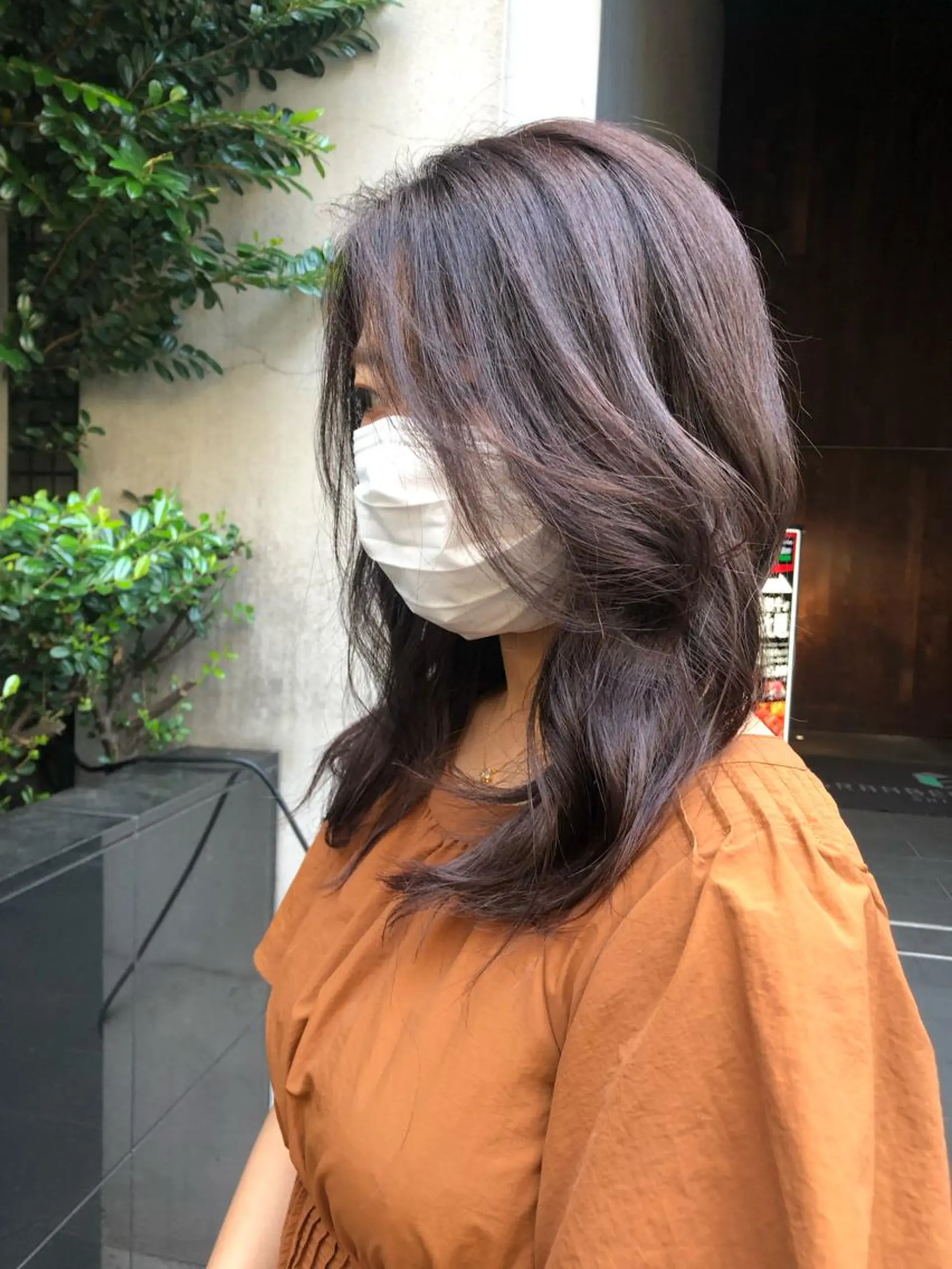 セミロング カラー ベージュカラー ラベンダーカラー ラベンダーベージュ 韓国風ヘア カット ヘアカラー トリートメント ボブ/縮毛矯正/ レイヤー/塚田のヘアスタイル