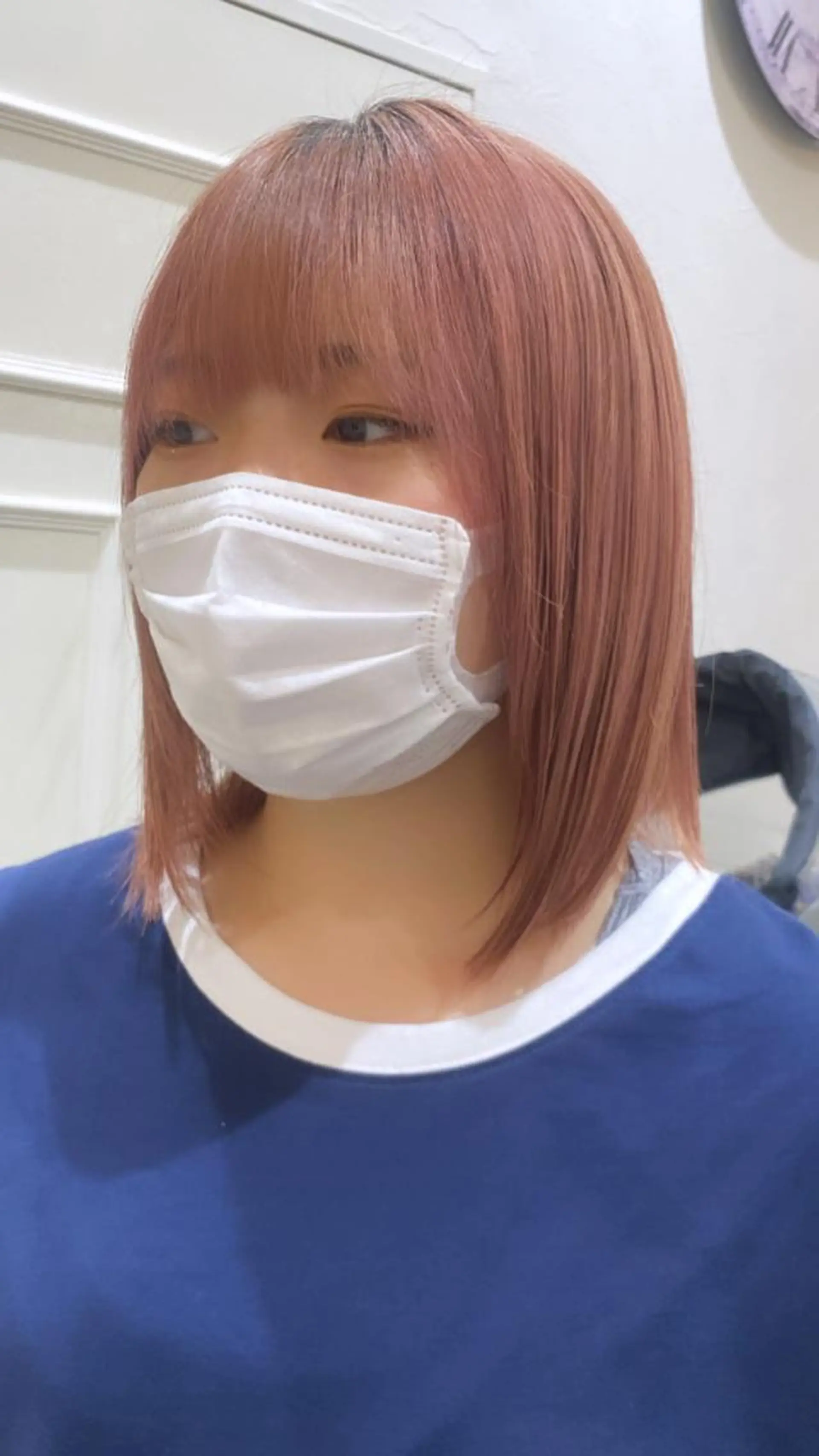 ミディアム カラー ベージュカラー ブリーチ ピンクカラー ピンクベージュ qulim所属・前橋 姫奈のヘアスタイル