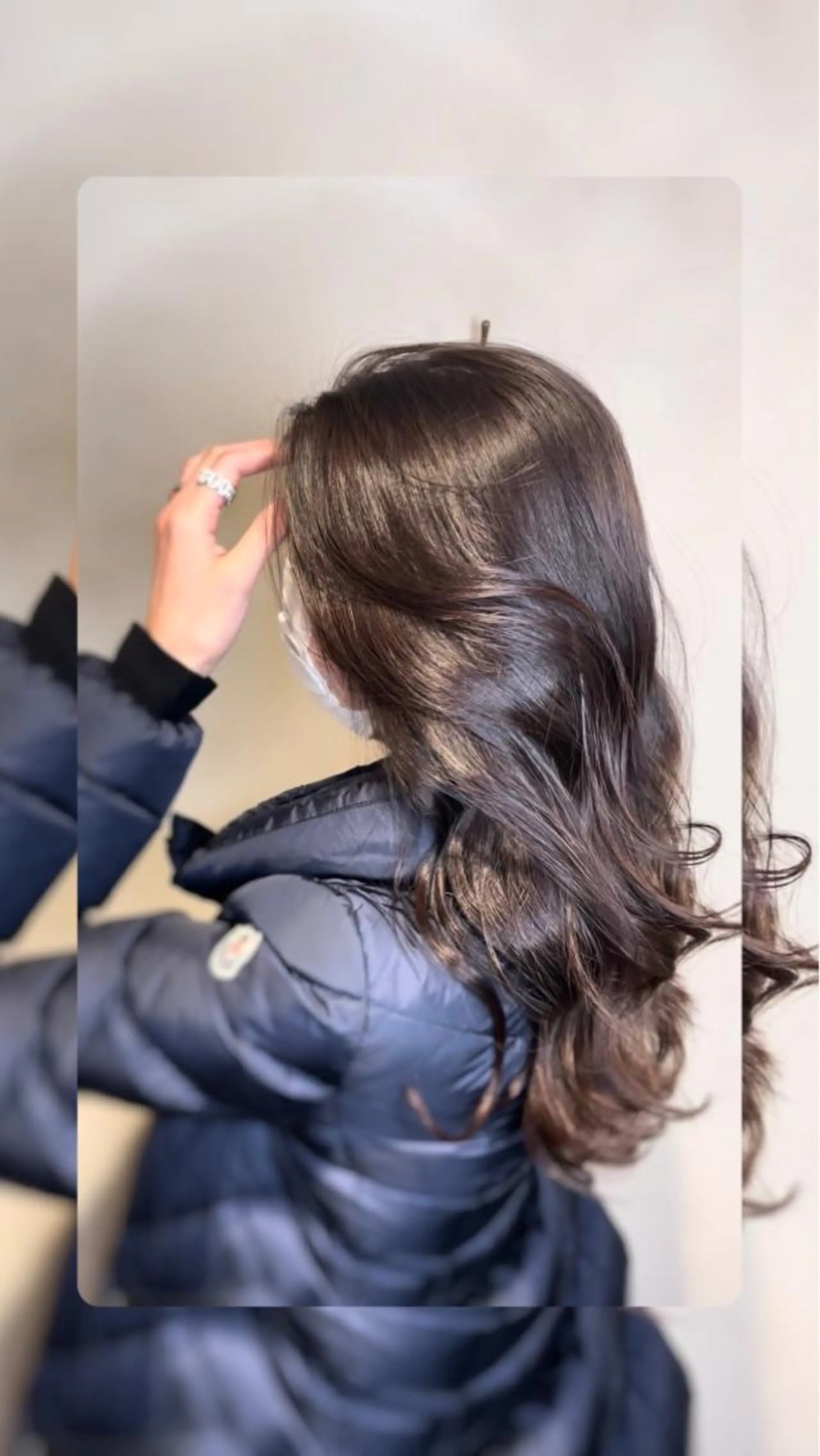 ロング カラー レイヤーカット カット 泉 堅也のヘアスタイル