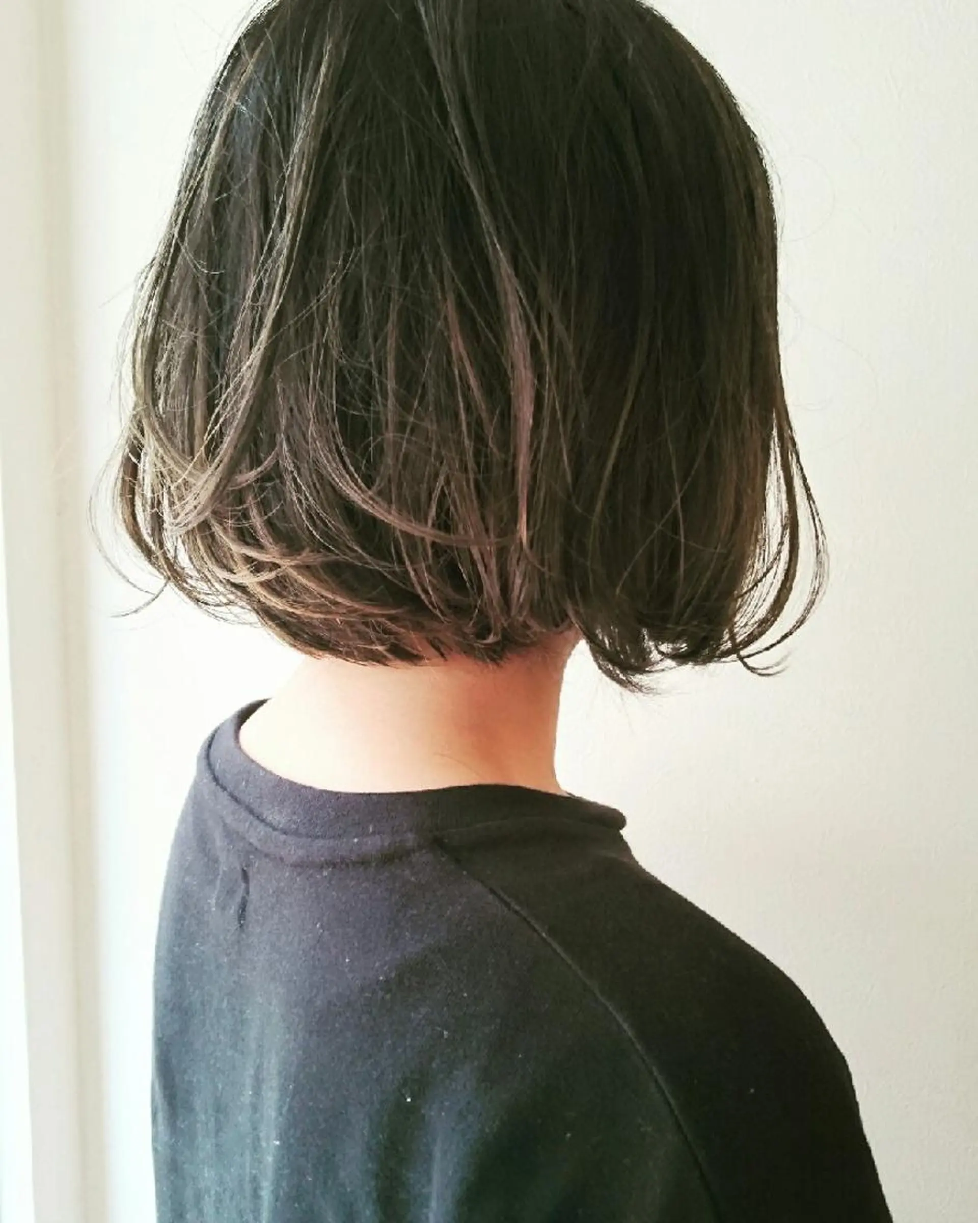 ミディアム カラー 黒髪 ハイライトカラー ボブ ハイライト カット ヘアカラー takk design labのヘアスタイル