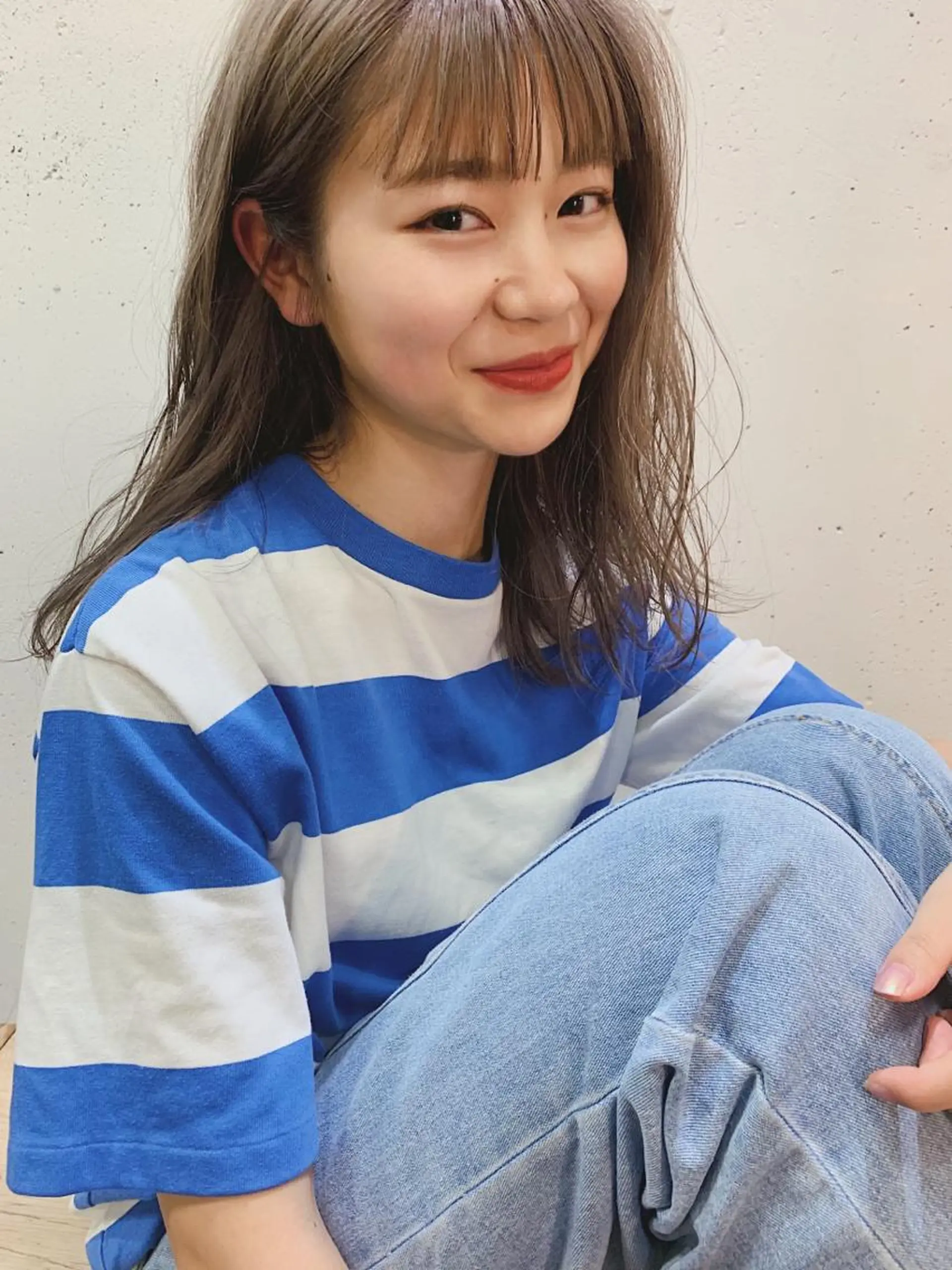 ロング カラー ヘアアレンジ キッズ ネイル マツエク・マツパ グレージュ ミルクティーグレージュ 古賀 侑磨のヘアスタイル