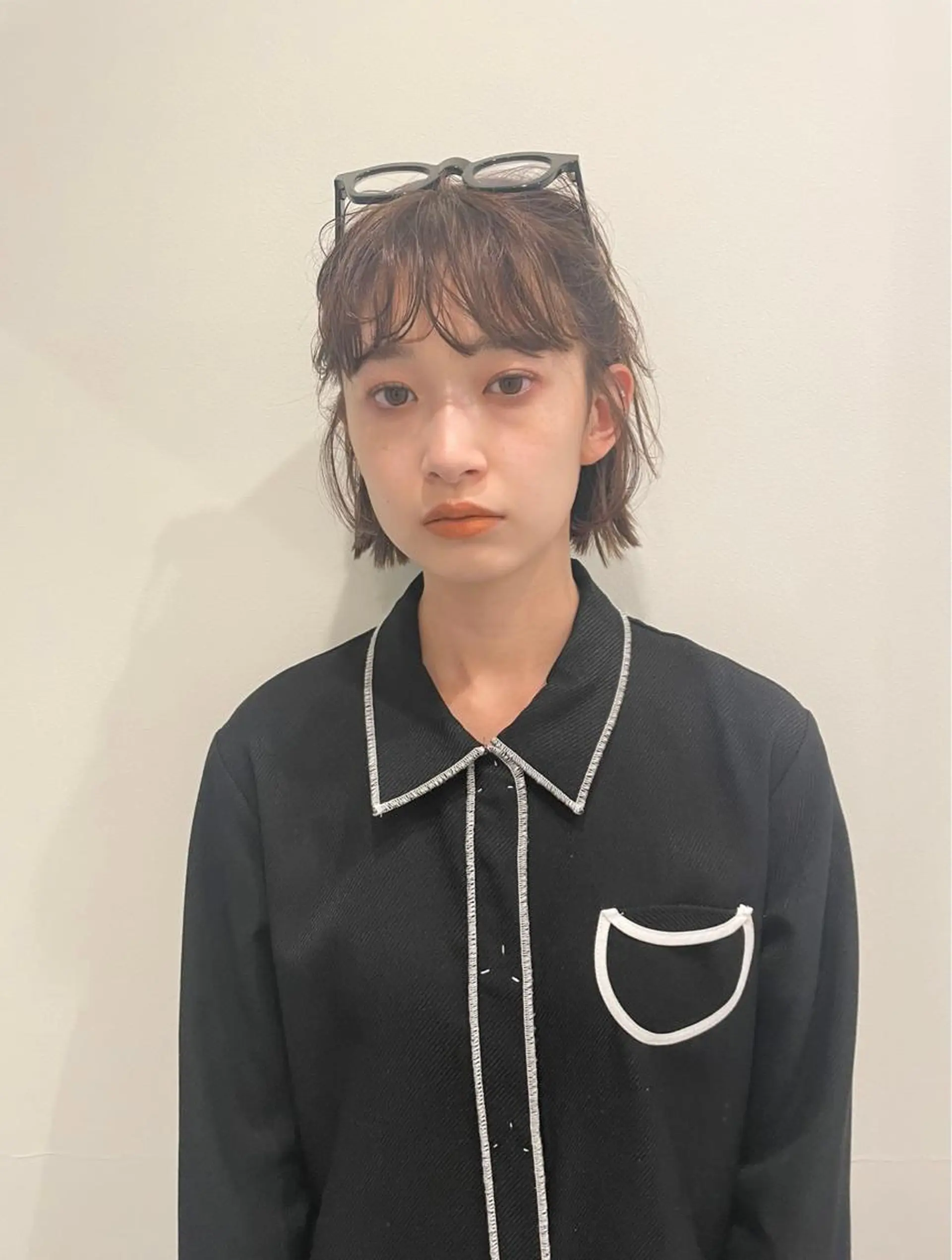 ミディアム ヘアカラー 渋谷 留菜のヘアスタイル