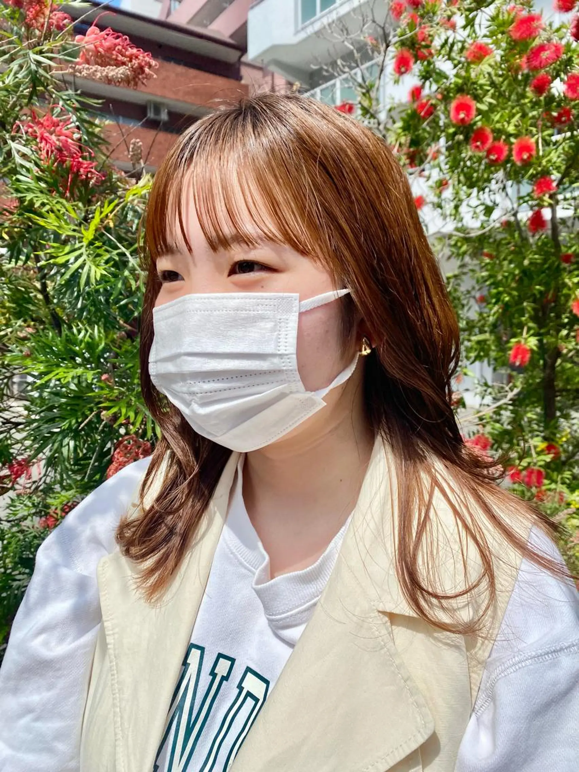 ミディアム カラー カット ヘアカラー トリートメント BELLA阿部野 TOMOMIのヘアスタイル