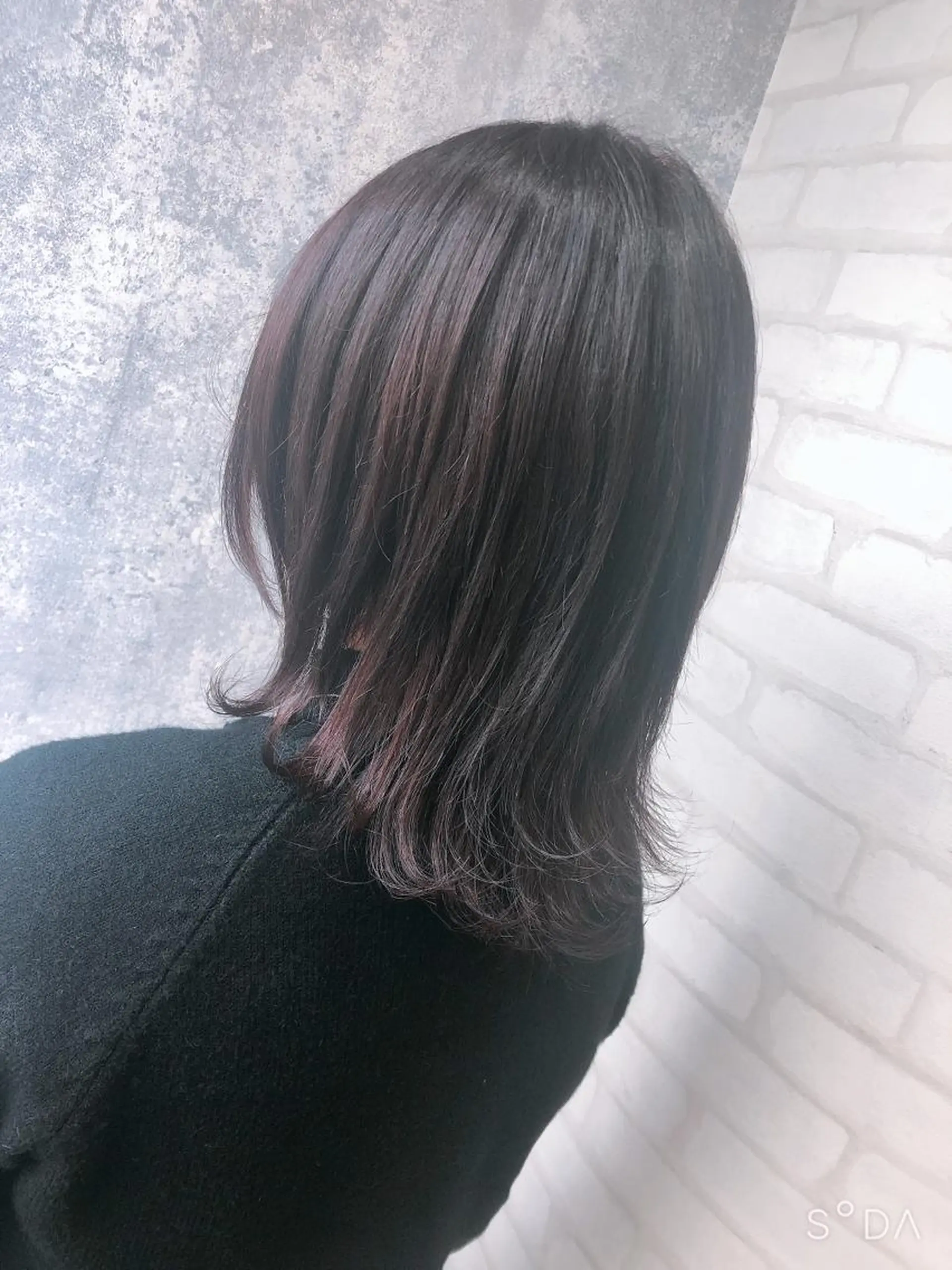 ミディアム カラー レッドカラー れな/Zina博多 トレンド/顔周りのヘアスタイル