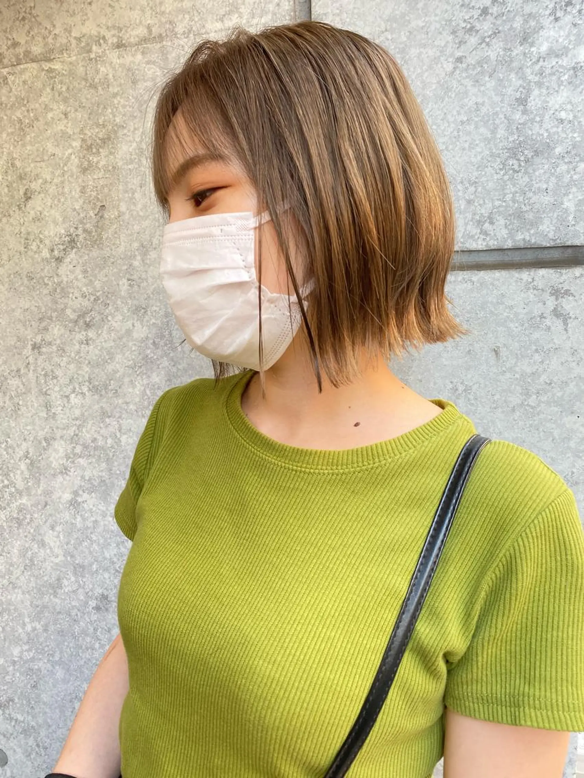 ミディアム カラー カット ヘアカラー トリートメント 癖毛救済✂️ボブ /髪質改善ストレートのヘアスタイル