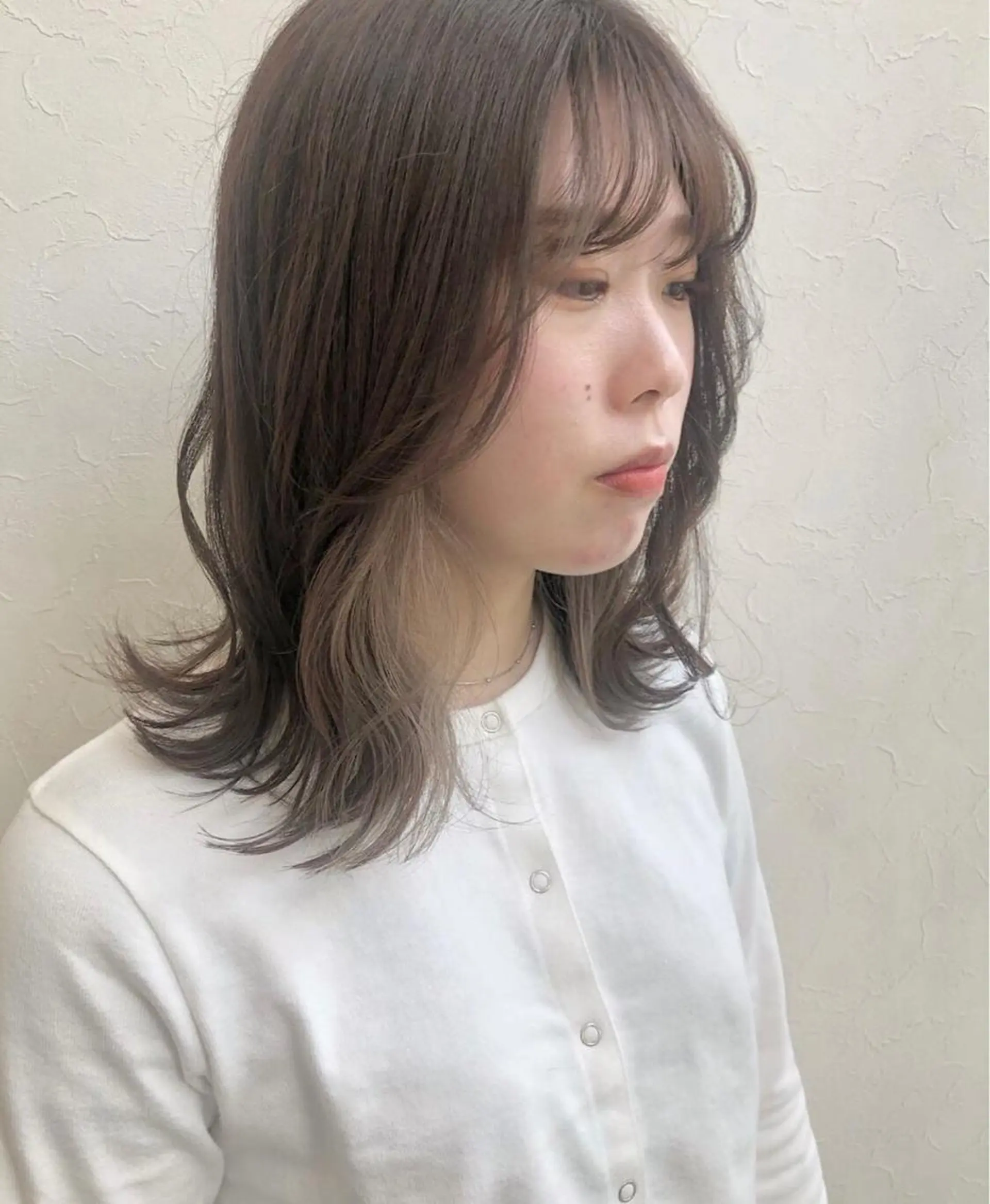 セミロング カラー ヘアカラー nakahara madokaのヘアスタイル