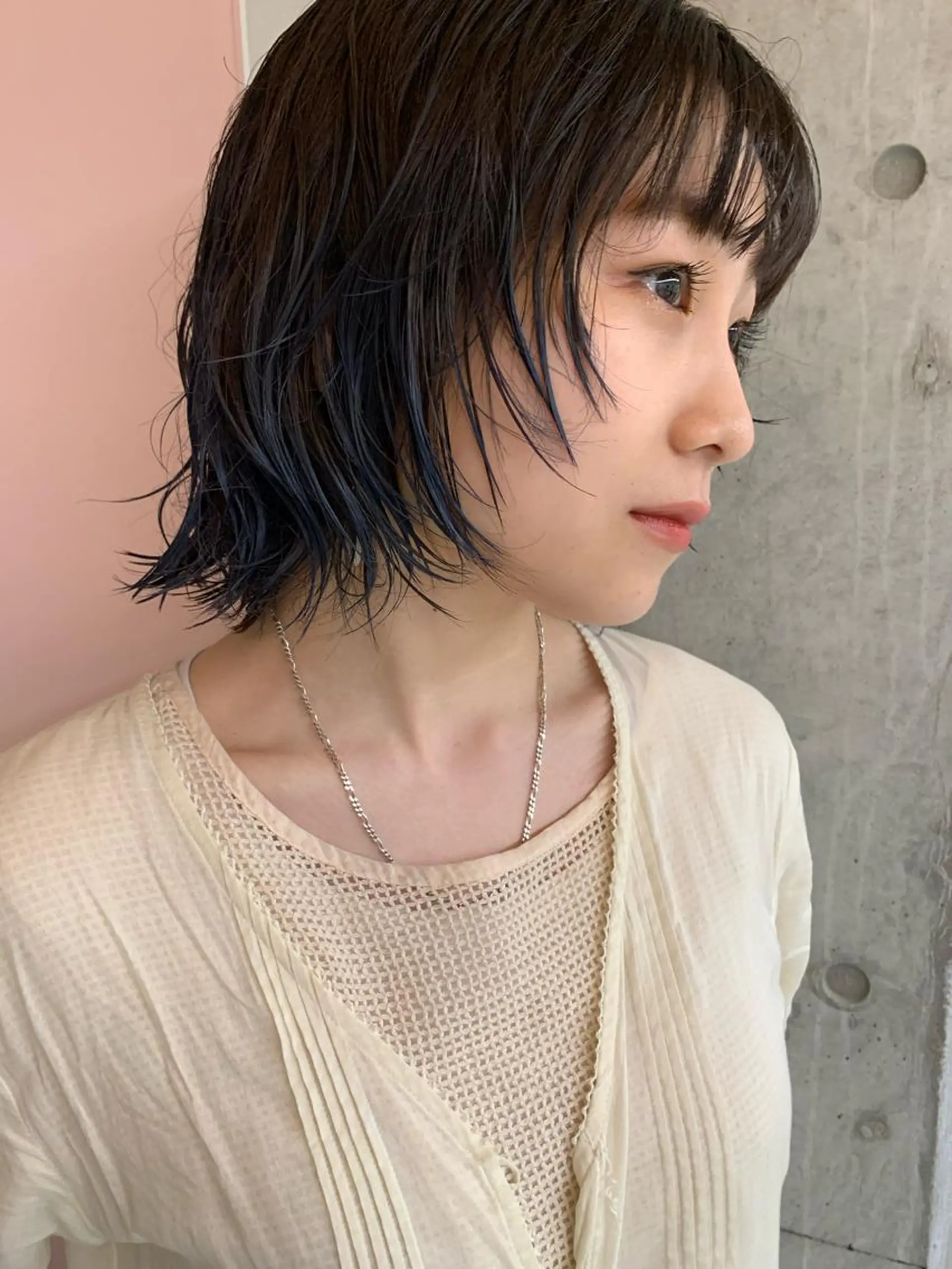 ミディアム カラー デザインカラー 宮城 星のヘアスタイル