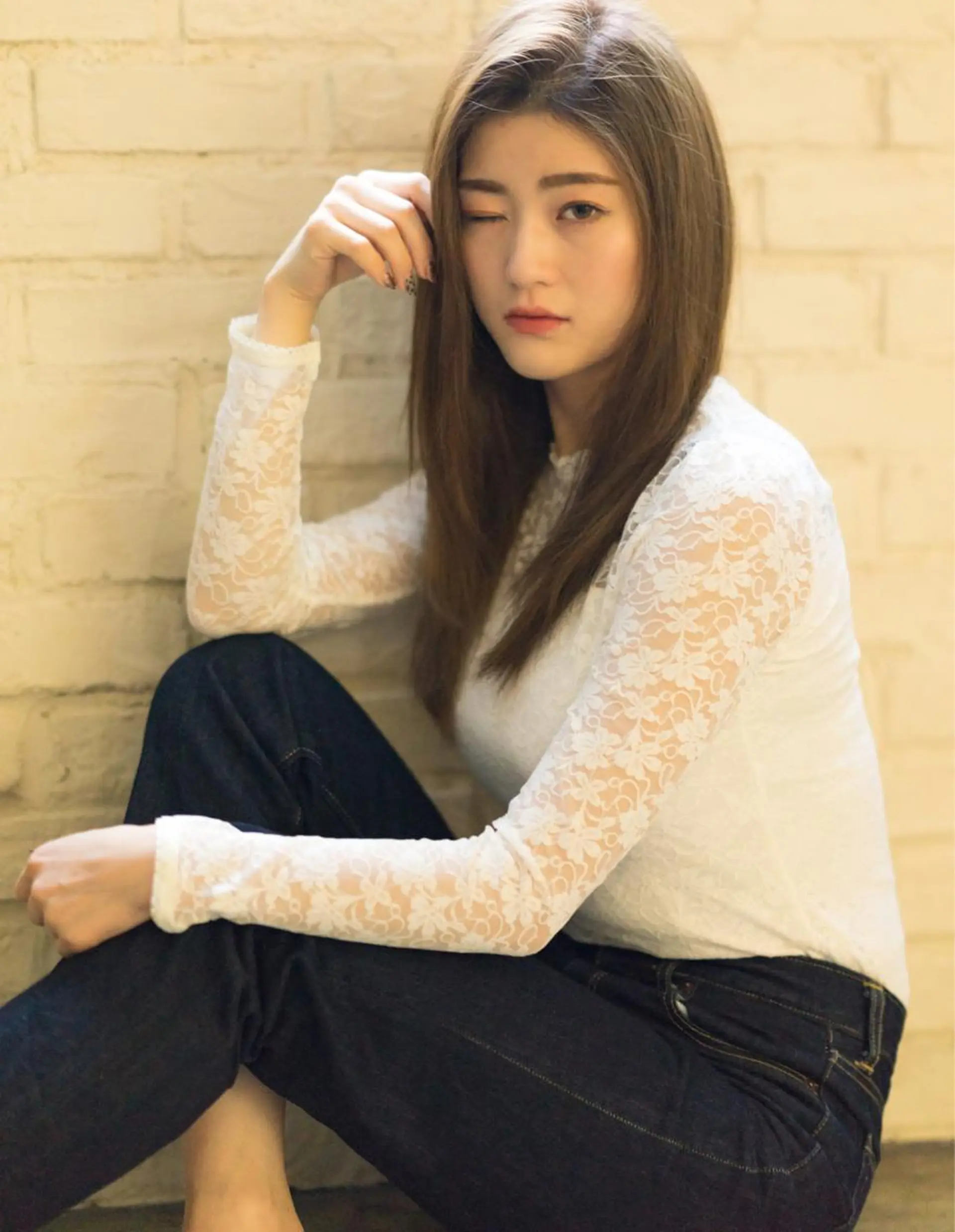 ロング 元重 宣博のヘアスタイル