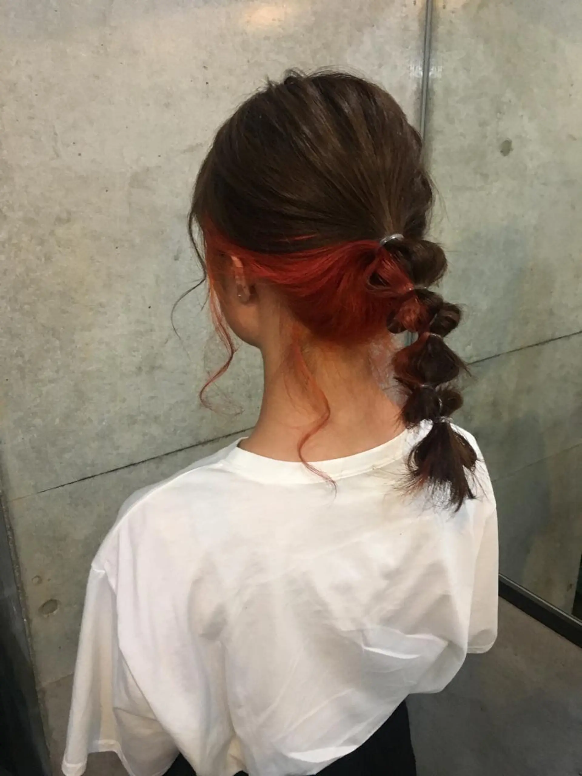 カラー ヘアアレンジ ブリーチ ブラウンカラー インナーカラー オレンジ オレンジブラウン kimika🥑 メンズ/髪質改善のその他イメージ