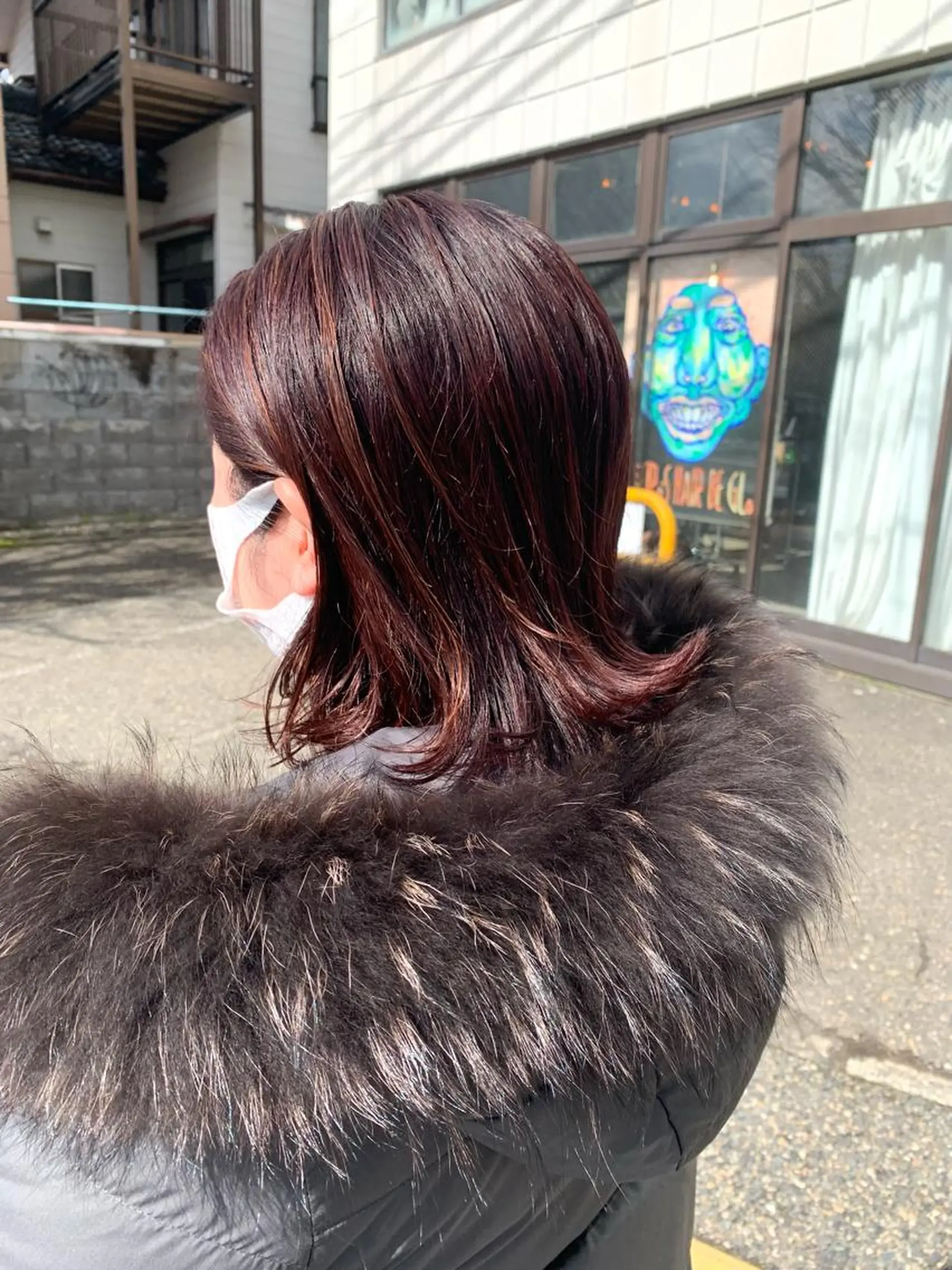 ミディアム カラー ベージュカラー ハイライトカラー ピンクカラー ピンクベージュ ハイライト 宮嶋 勇輔のヘアスタイル