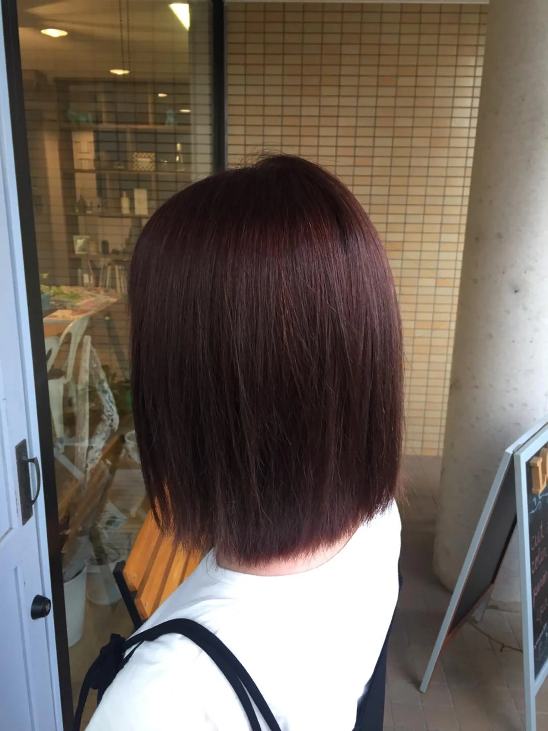 ミディアム カラー ピンクカラー バイオレットカラー ツキダテ ユイのヘアスタイル