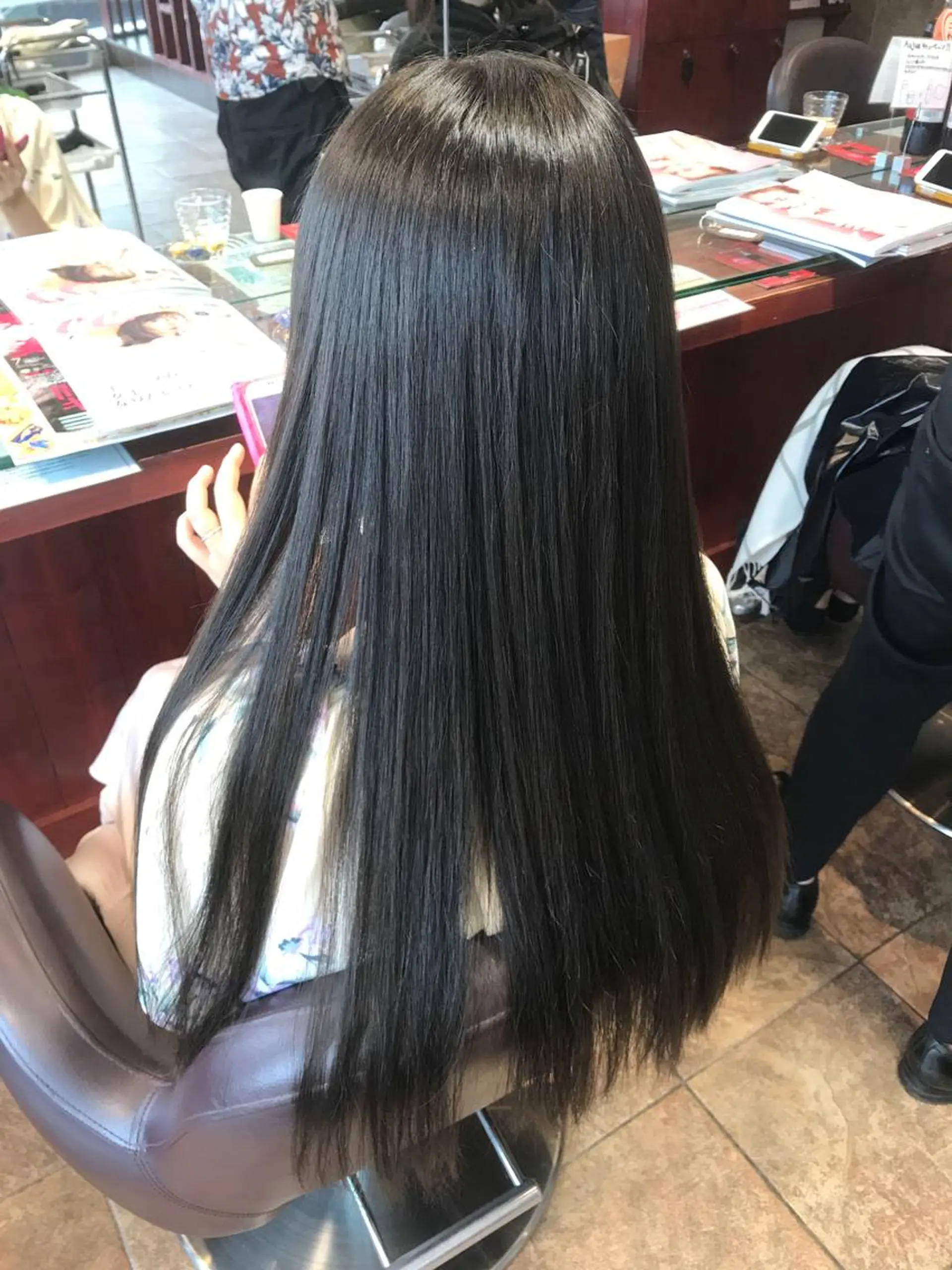 ロング カット 縮毛矯正 嶋村 望美のヘアスタイル
