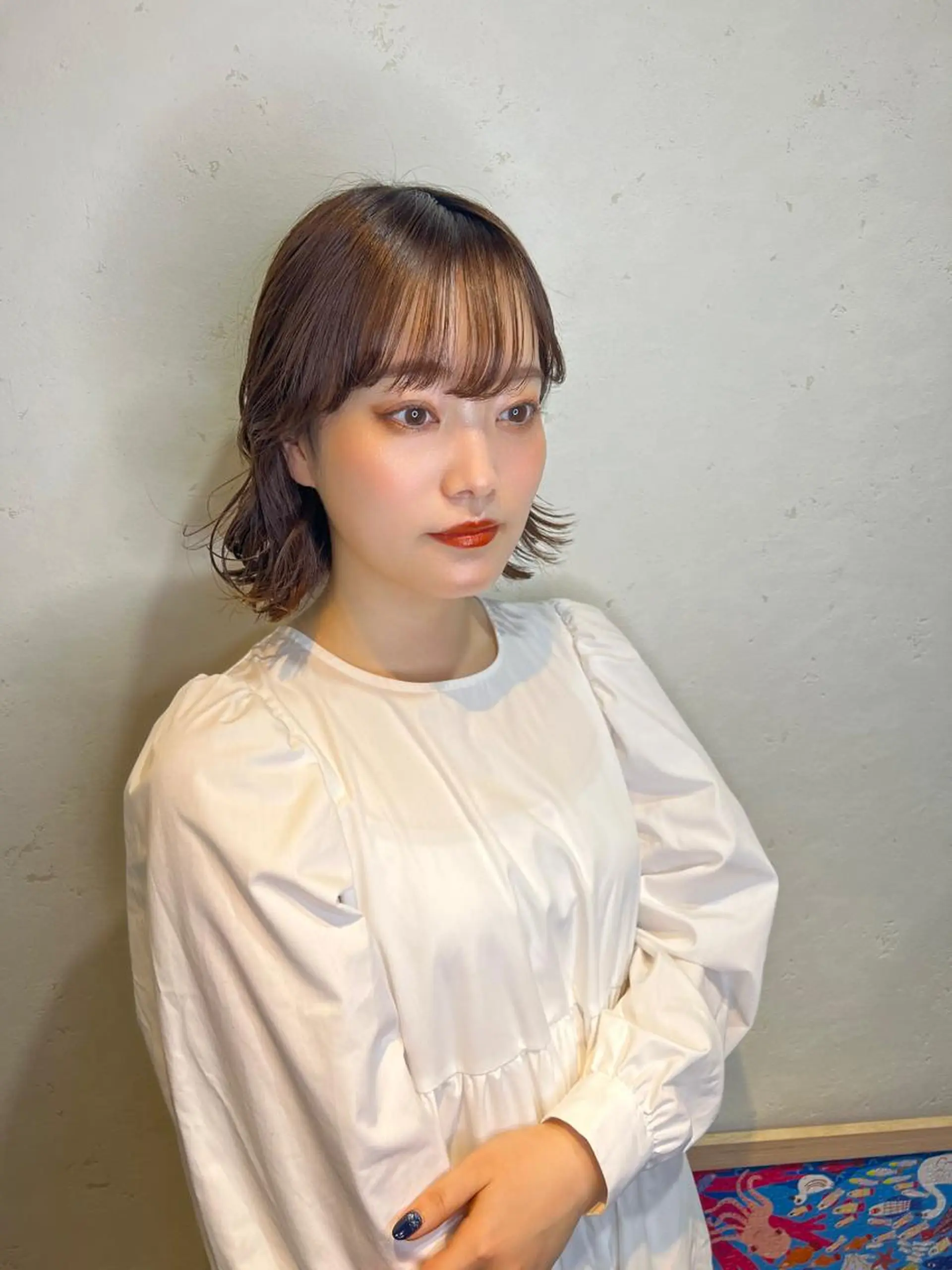 ミディアム ヘアアレンジ 人見知りさんでも安心 奥田 里佳子のヘアスタイル