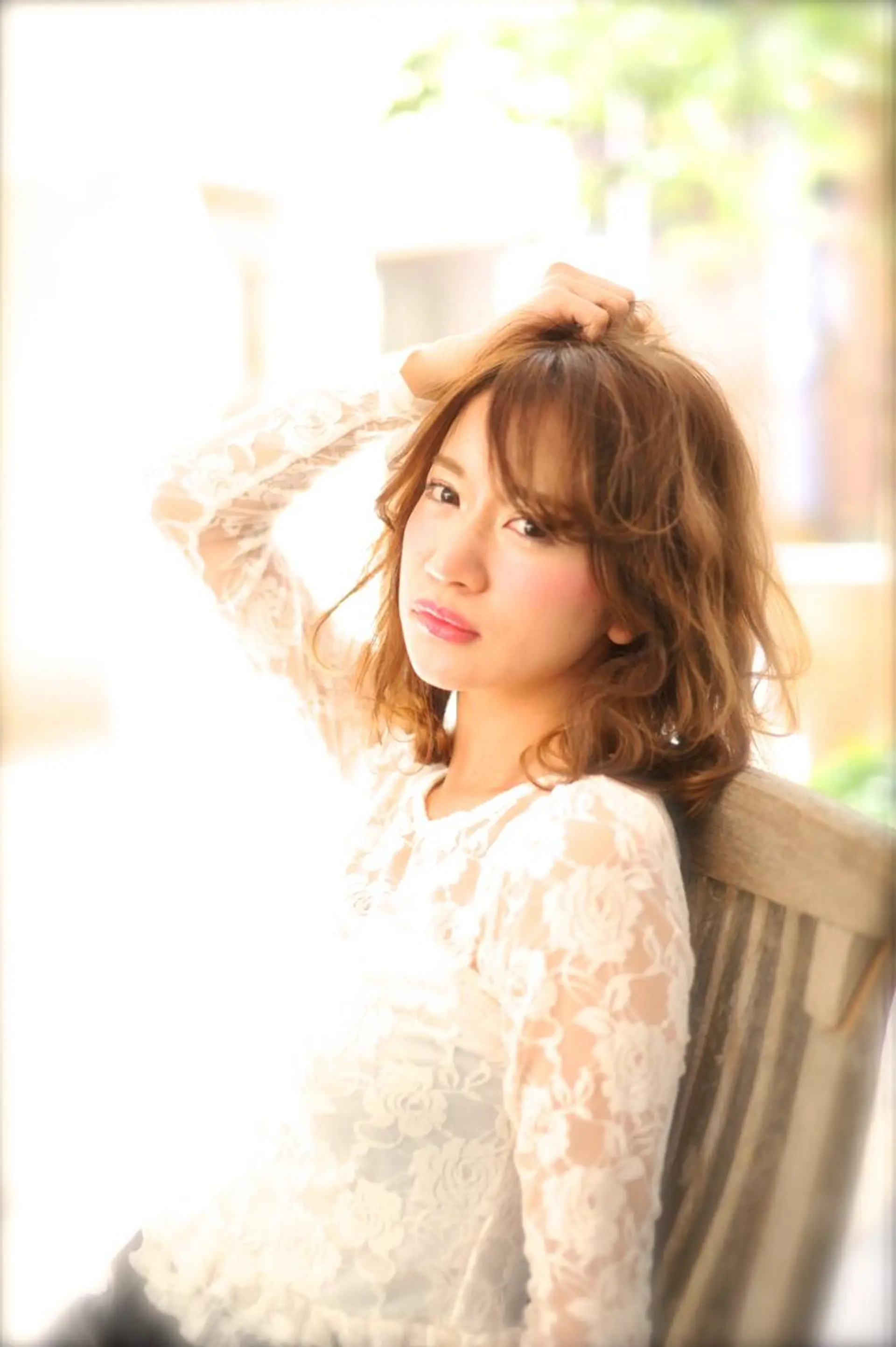 ミディアム カラー パーマ 松尾謙佑【ハイライト LEDエクステ】のヘアスタイル