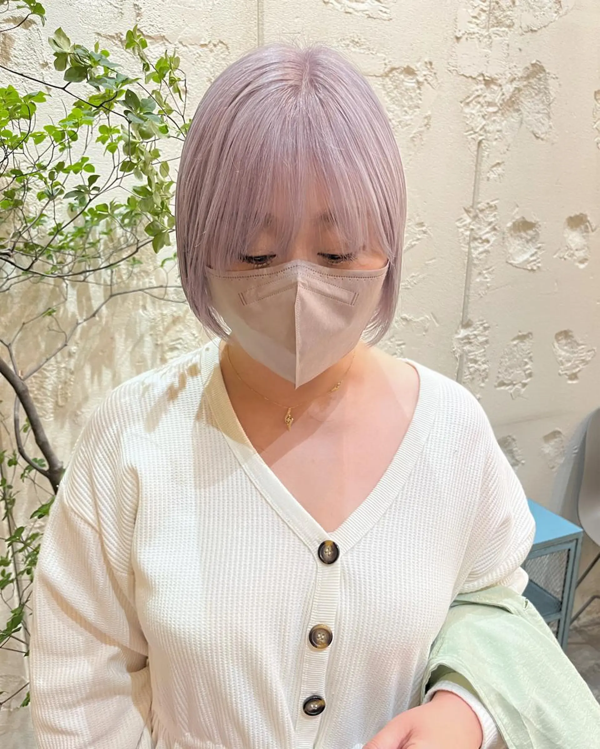 ショート カラー ラベンダーカラー カット ヘアカラー トリートメント SALOWIN町田所属・ハイトーン🦢 Natsumiのヘアスタイル