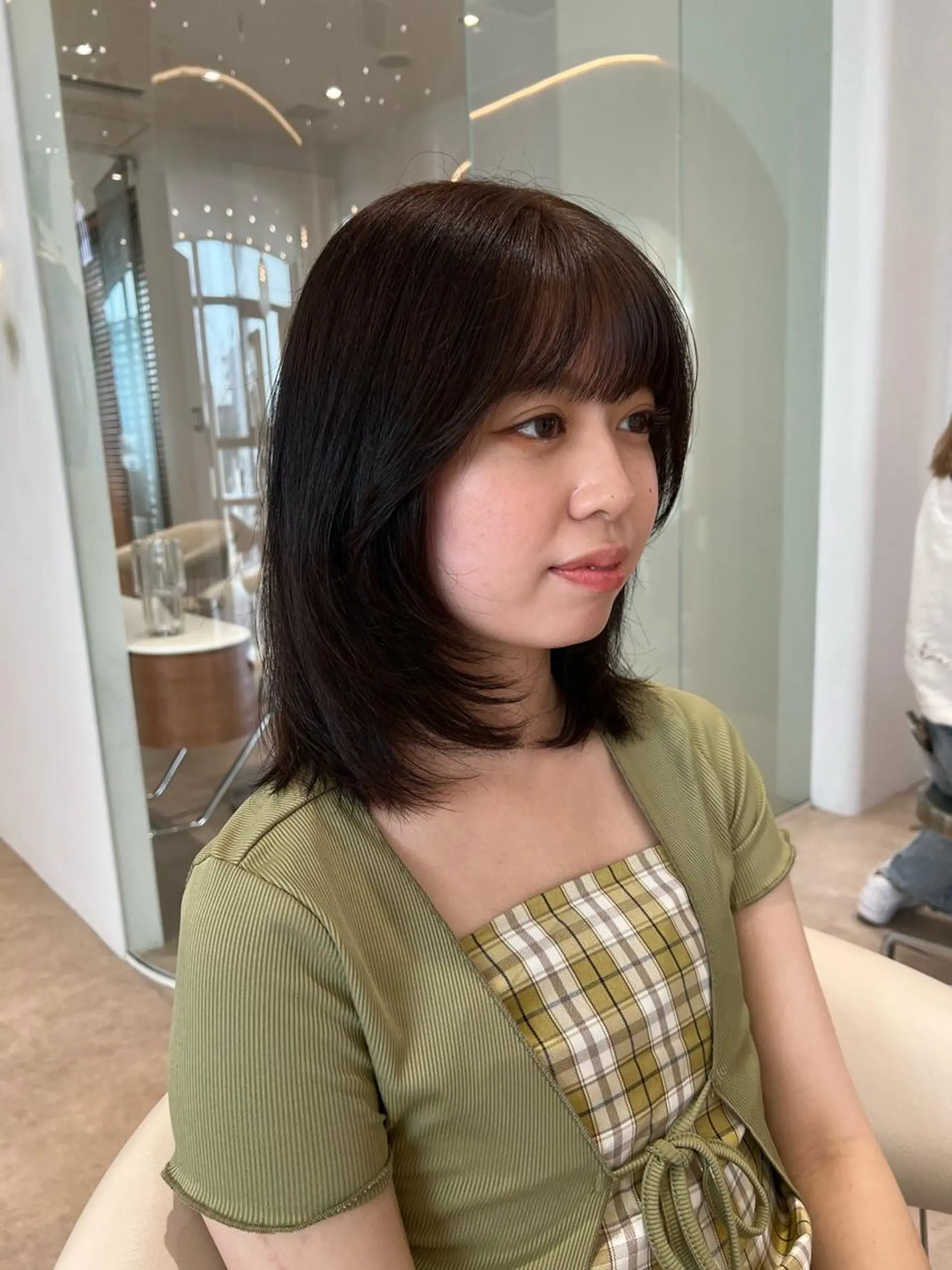 ミディアム カラー ミディアムレイヤー レイヤーカット 韓国レイヤー🇰🇷 韓国研修◎渋谷カイトのヘアスタイル