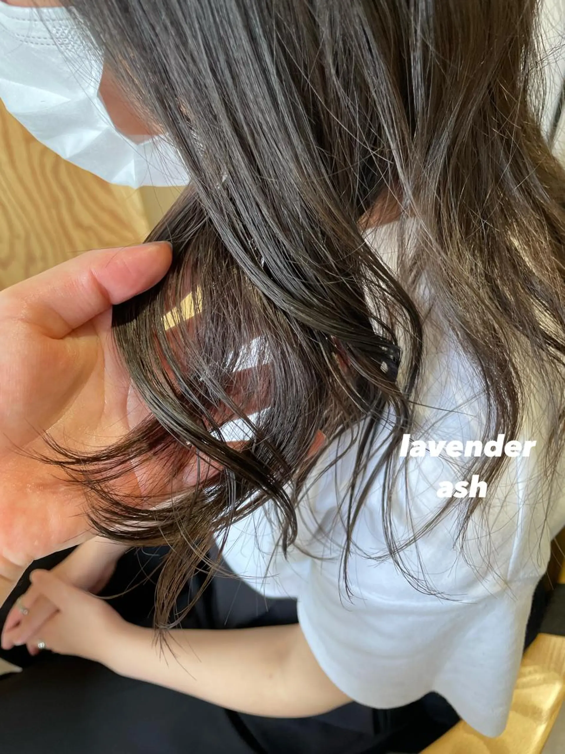 ミディアム カラー ヘアアレンジ アッシュ ラベンダーカラー ラベンダーアッシュ 🌿AMANE🌿 sakiのヘアスタイル