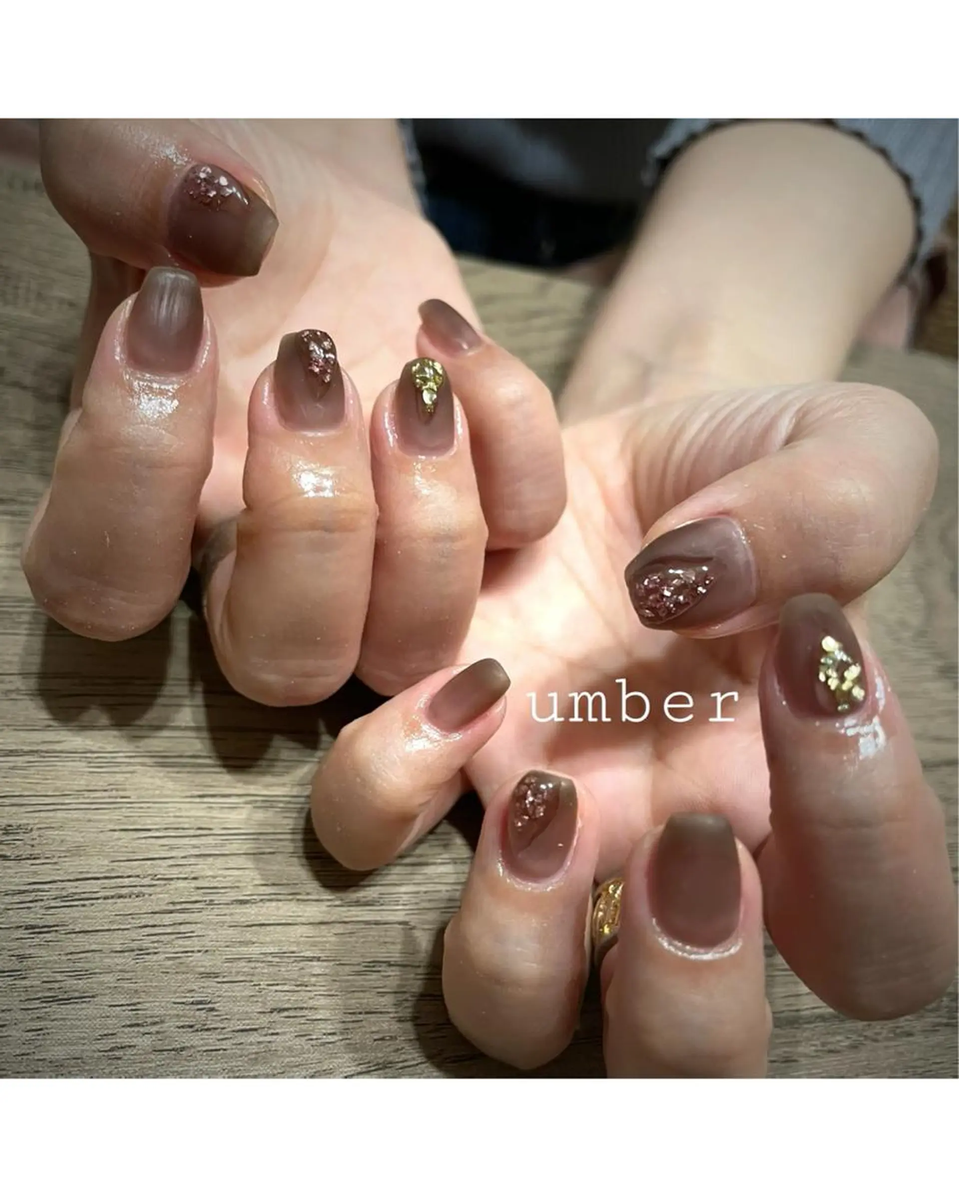 ネイル クリアネイル フットネイル フレンチネイル マグネットネイル マットネイル ハンドネイル umber 三茶1分のネイルデザイン