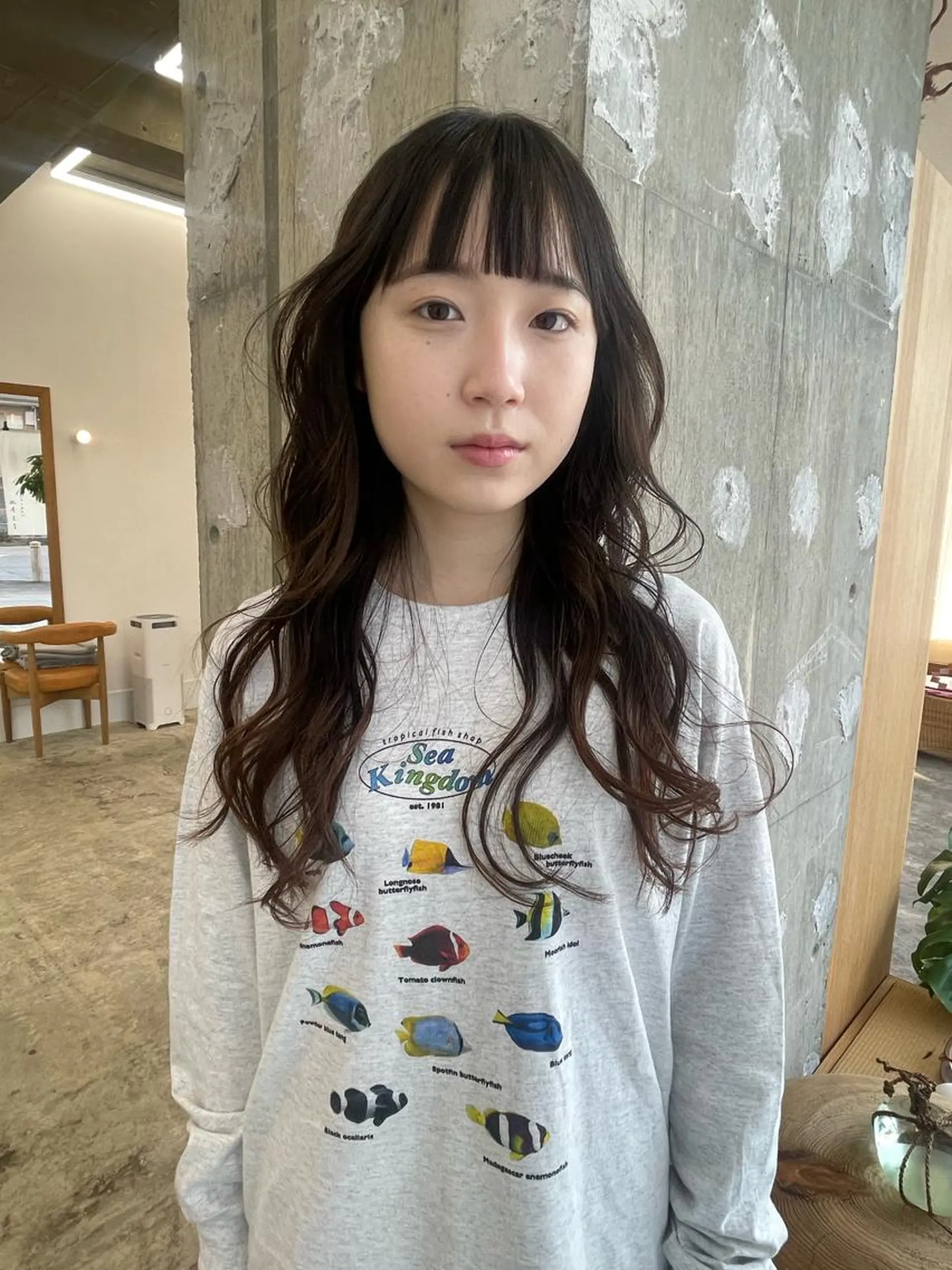 ロング パーマ カット ヘアカラー 垢抜けボブ/SAHO /OAK溝の口のヘアスタイル