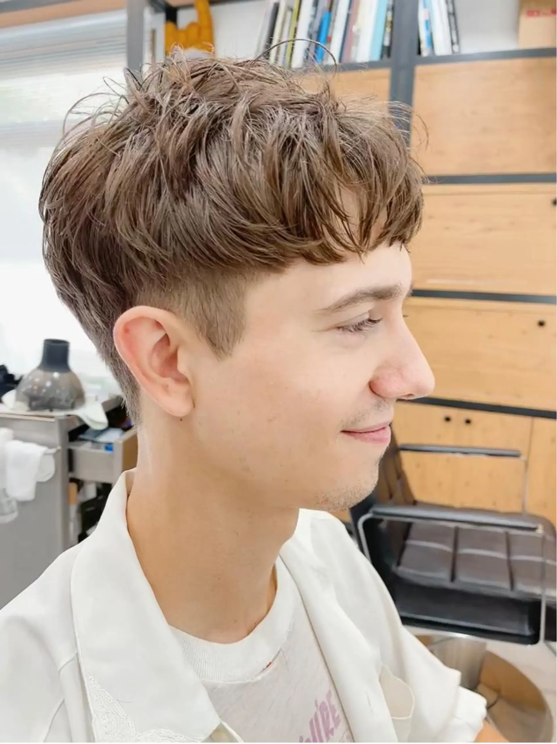 ショート パーマ メンズ マッシュ メンズパーマ ショートヘア カット ヘアカラー パーマ 縮毛矯正 トリートメント メンズパーマ タカキリョウのヘアスタイル