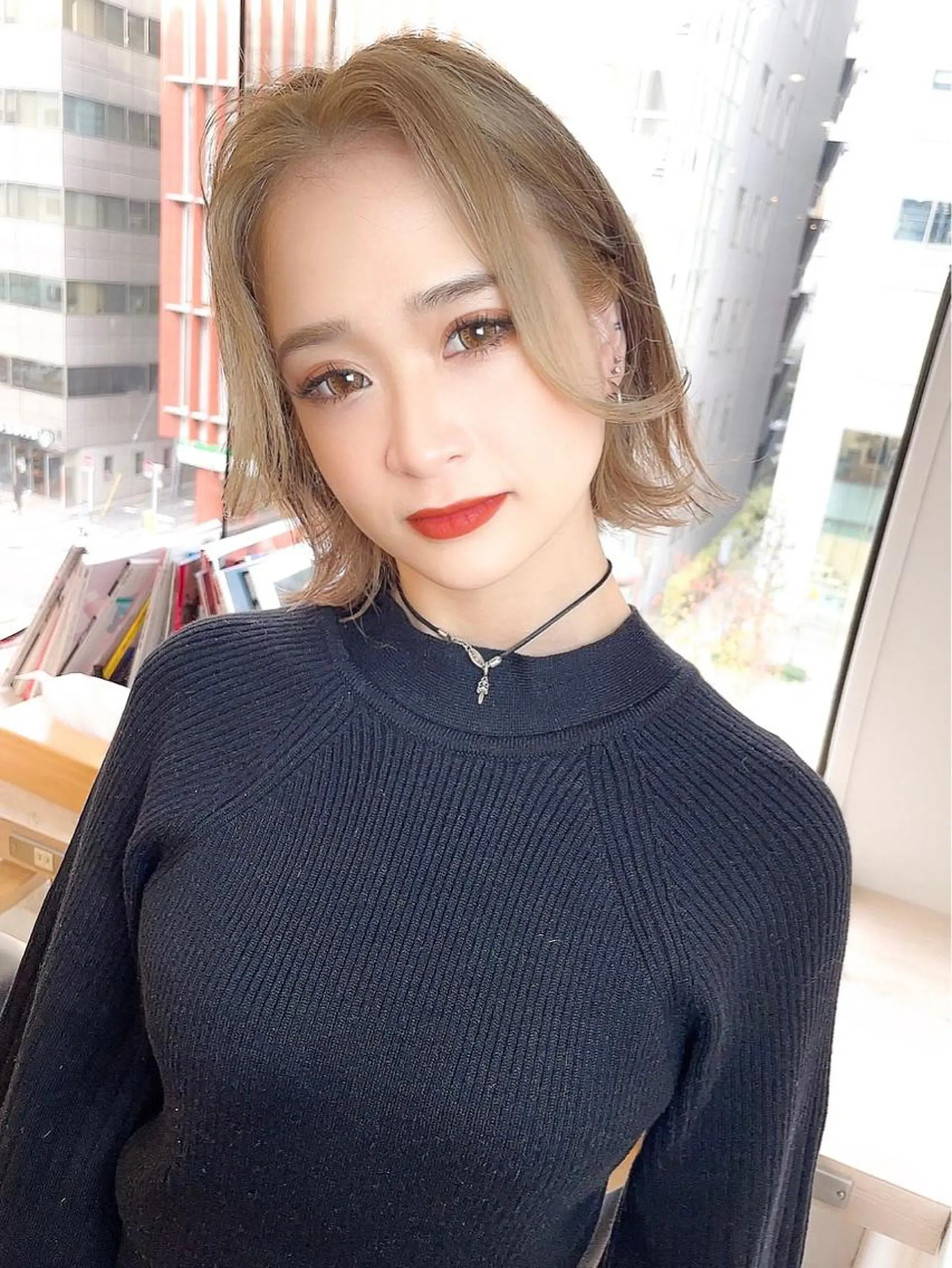 ショート ヘアカラー トリートメント ショート✨ボブ✨代表 新田見美仁のヘアスタイル