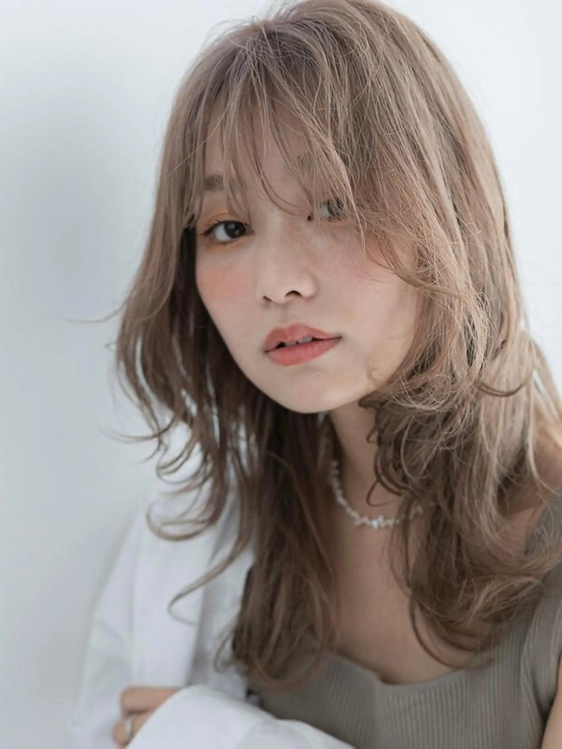 セミロング カット ヘアカラー トリートメント 韓国カット/新保 辰明/大宮美容室のヘアスタイル