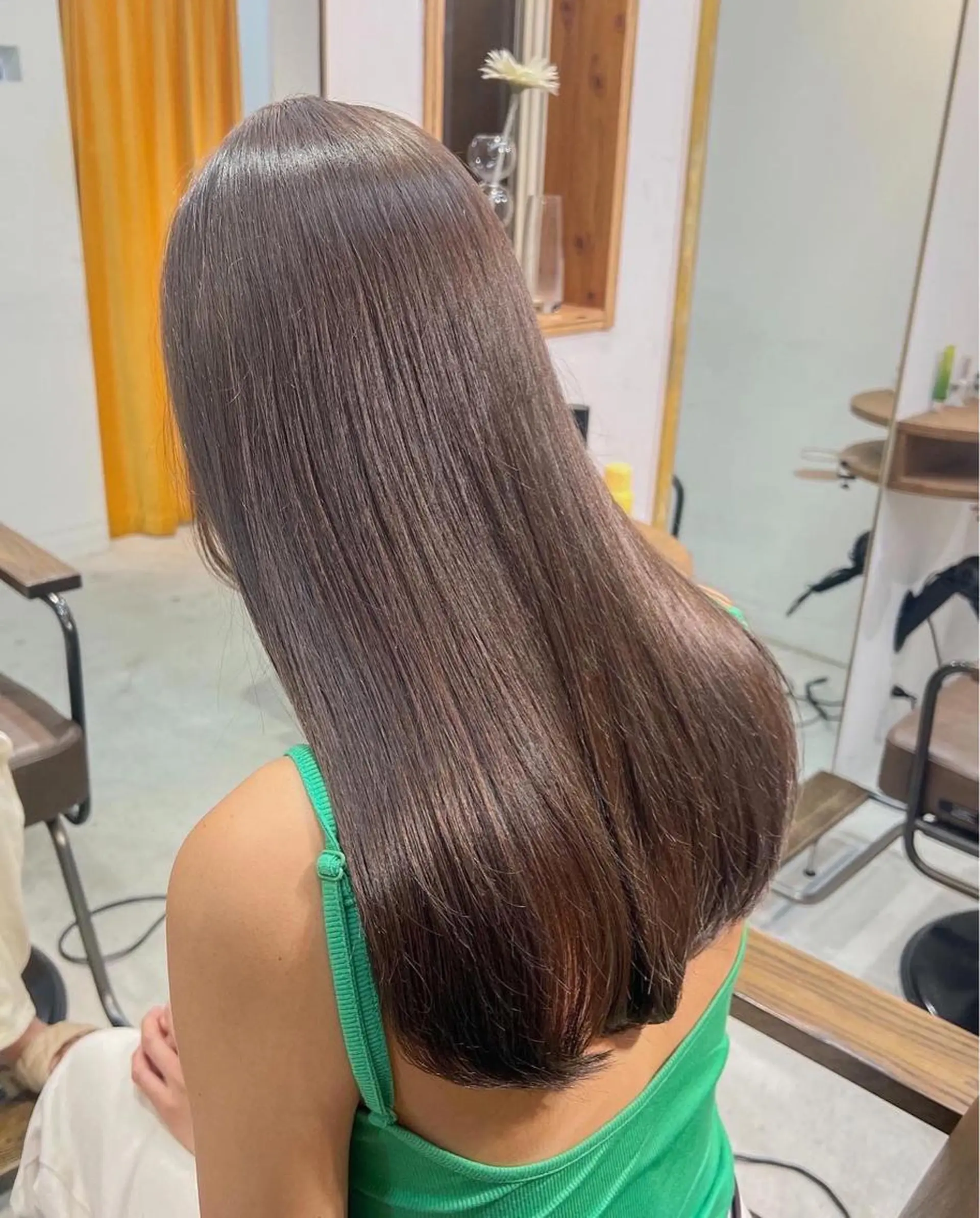 ロング カラー ベージュカラー ブリーチ ブリーチなしカラー 髪質改善/縮毛/ボブ CHIHIROのヘアスタイル