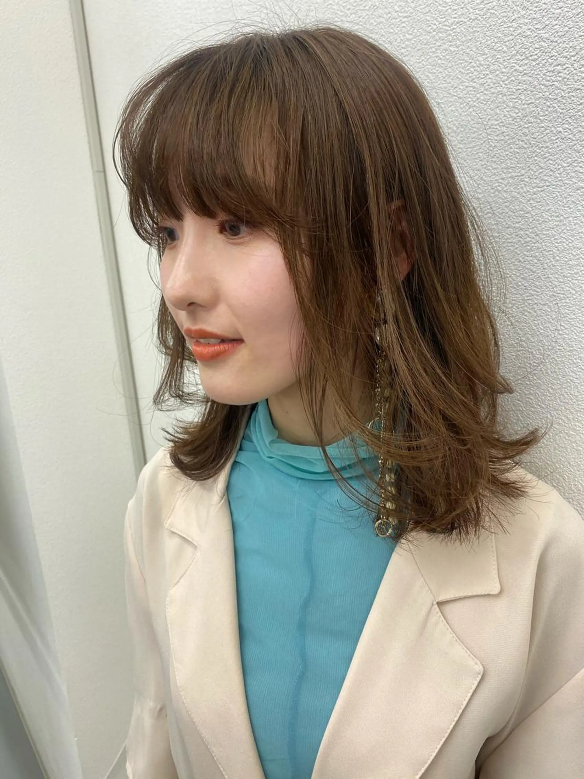 ミディアム カラー ベージュカラー ハイライトカラー ハイライト 【浜松・豊橋】 ニシモトのヘアスタイル