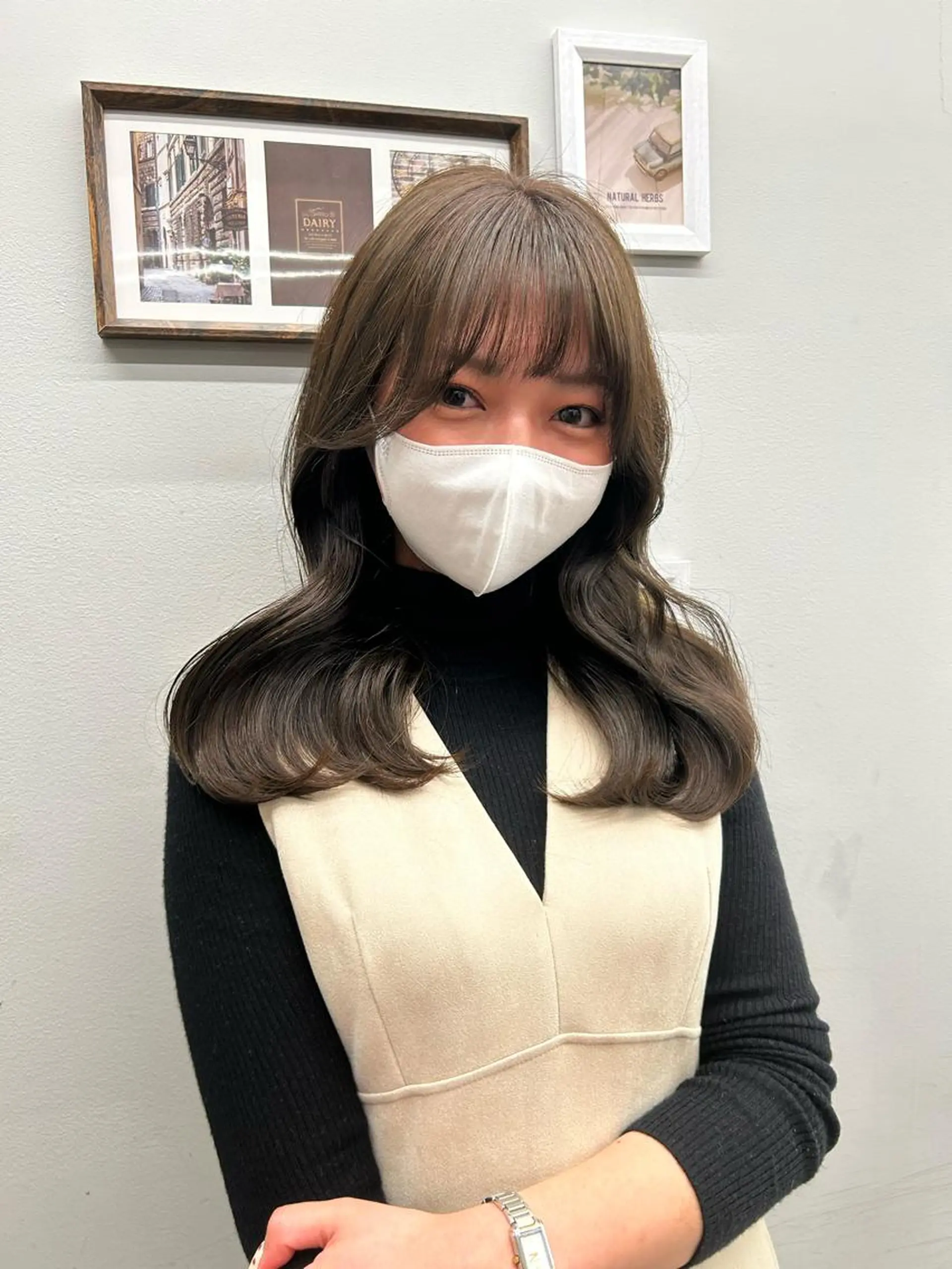ロング 韓国風🤍 イワサキ　リコ🍒のヘアスタイル