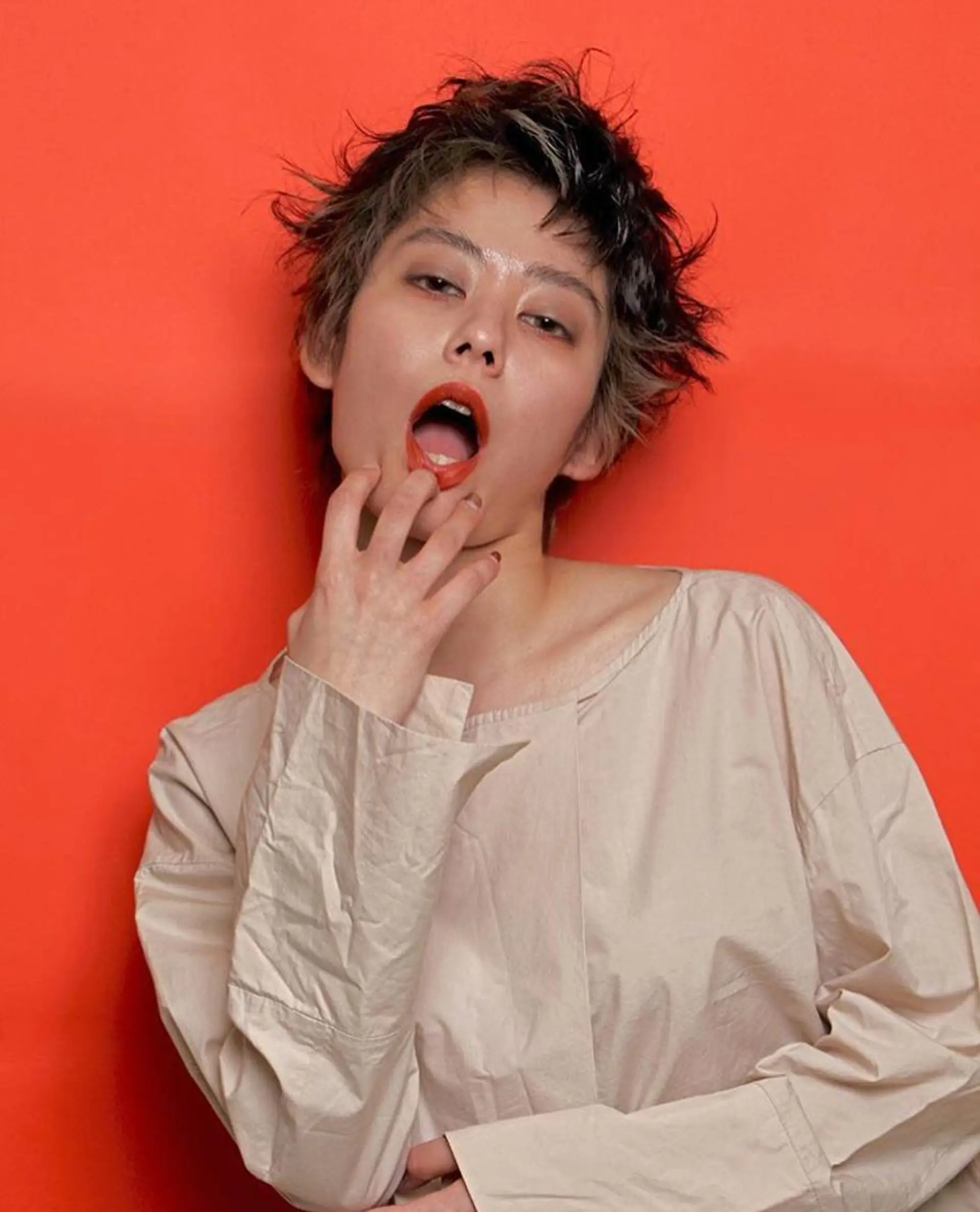 ショート カラー パーマ iizuka akiのヘアスタイル