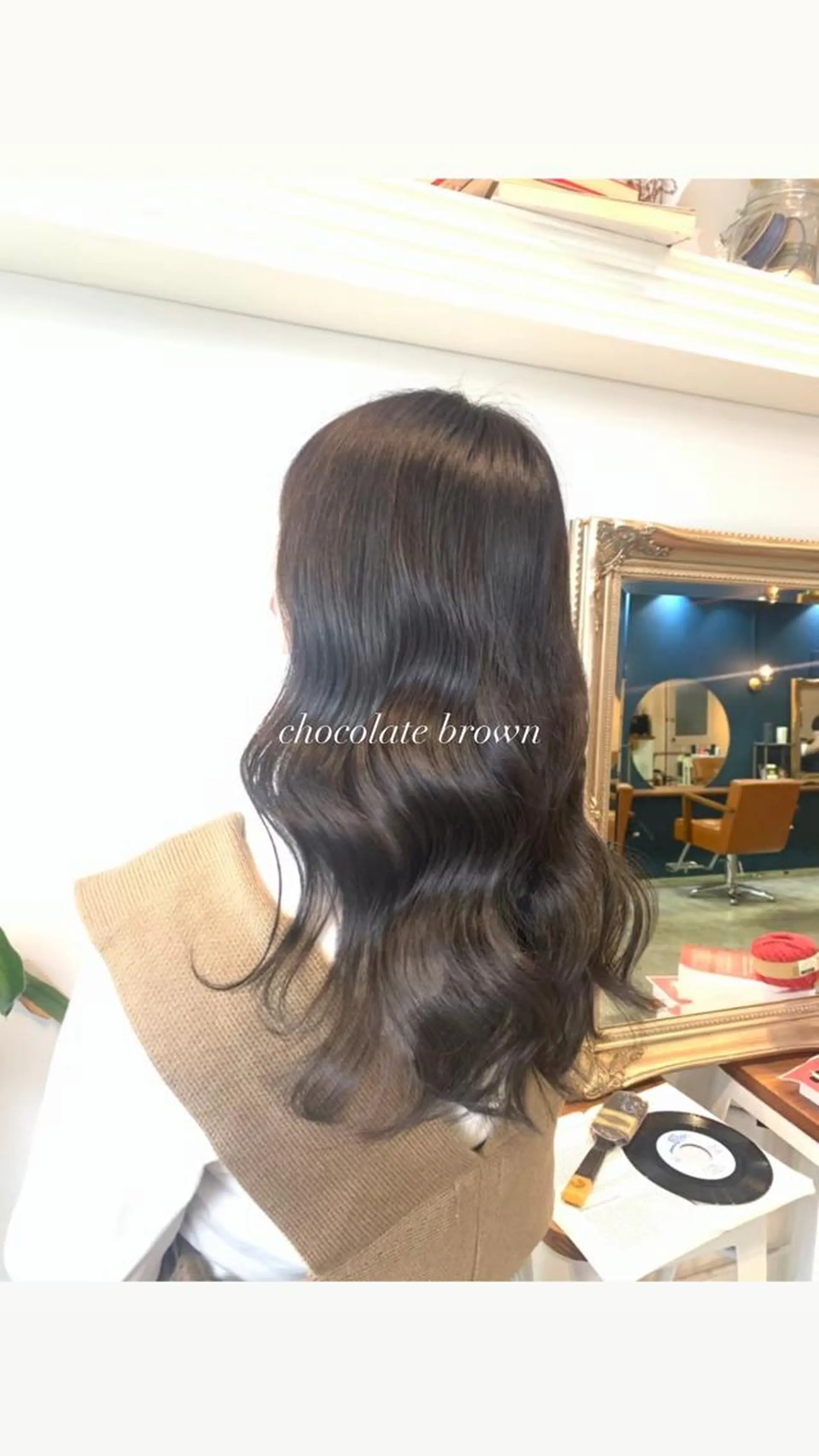 セミロング カラー ブラウンカラー チョコレートブラウン オカベ ショウマのヘアスタイル