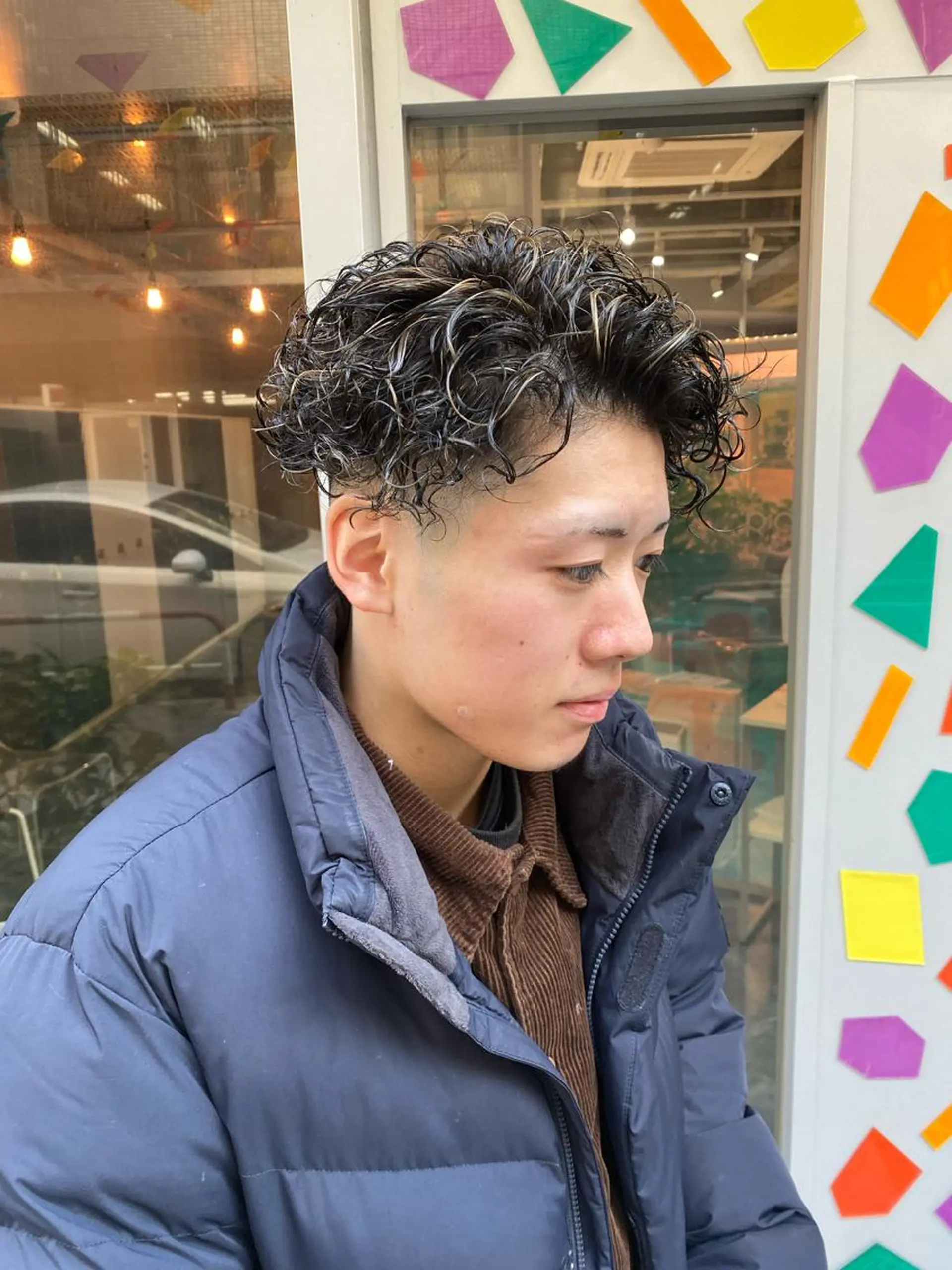 ショート カラー パーマ ツイストスパイラルパーマ ハイライトカラー ハイライト スパイラルパーマ Riganuts王子 Hayato✂︎のヘアスタイル