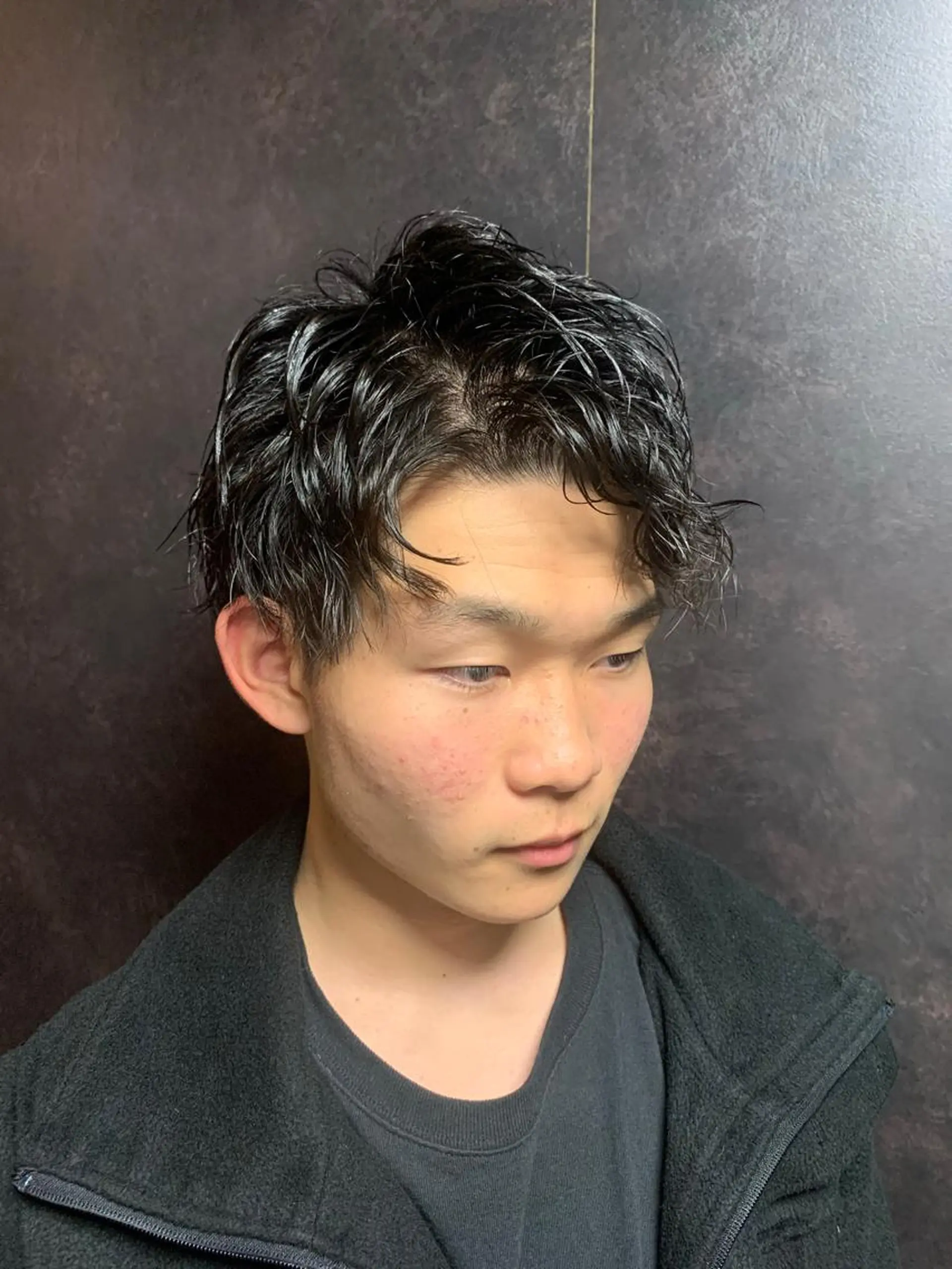 ショート パーマ 山内 敢史のヘアスタイル