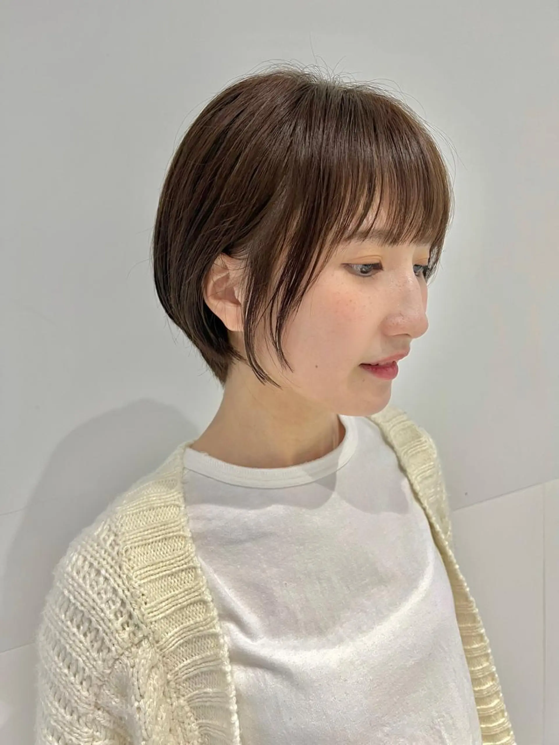 ショート カラー 丸みショート ショートヘア カット ヘアカラー トリートメント 宮永 智香のヘアスタイル